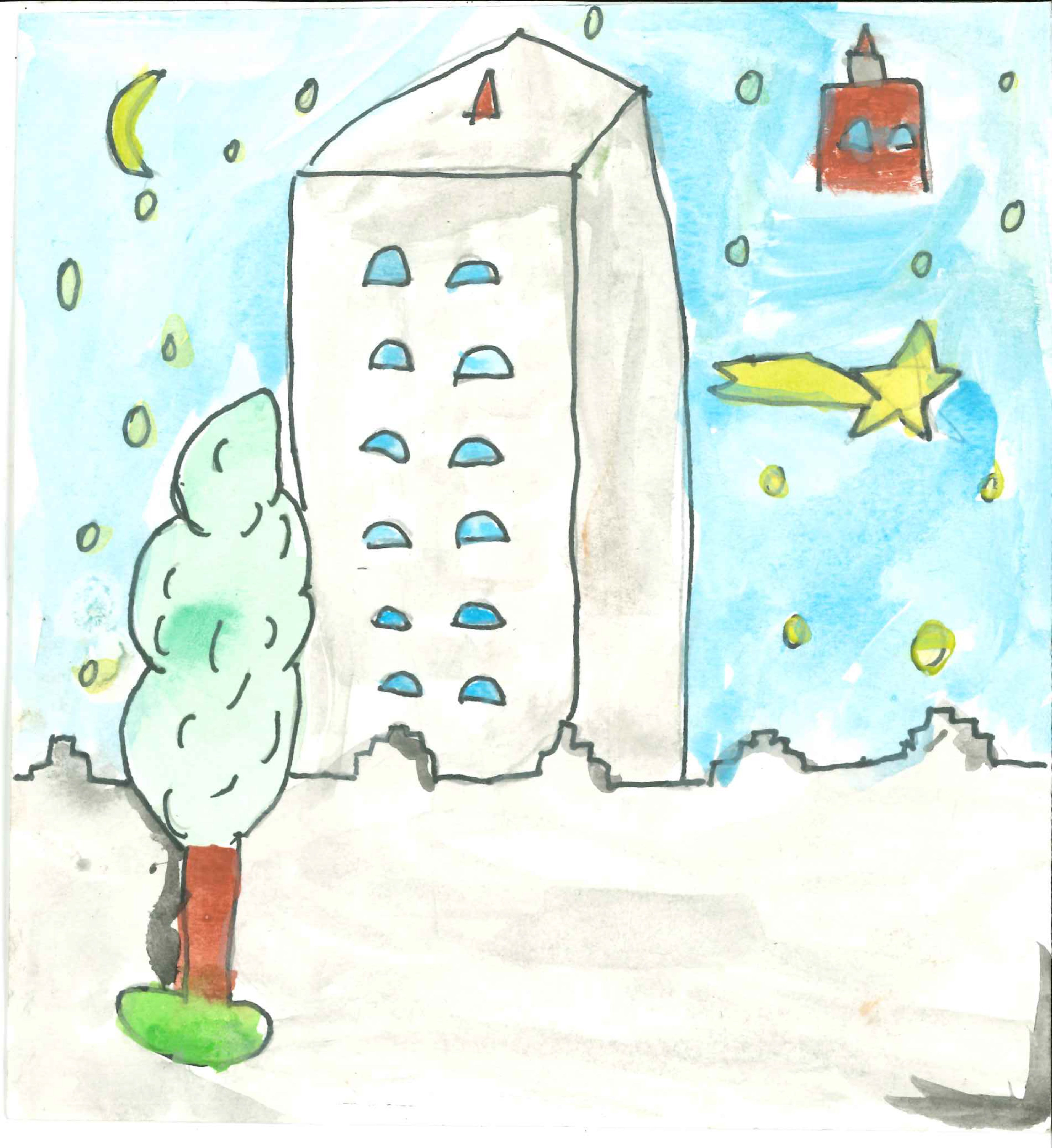 Postal de l'Escola Thau Sant Cugat del concurs del TOT Sant Cugat