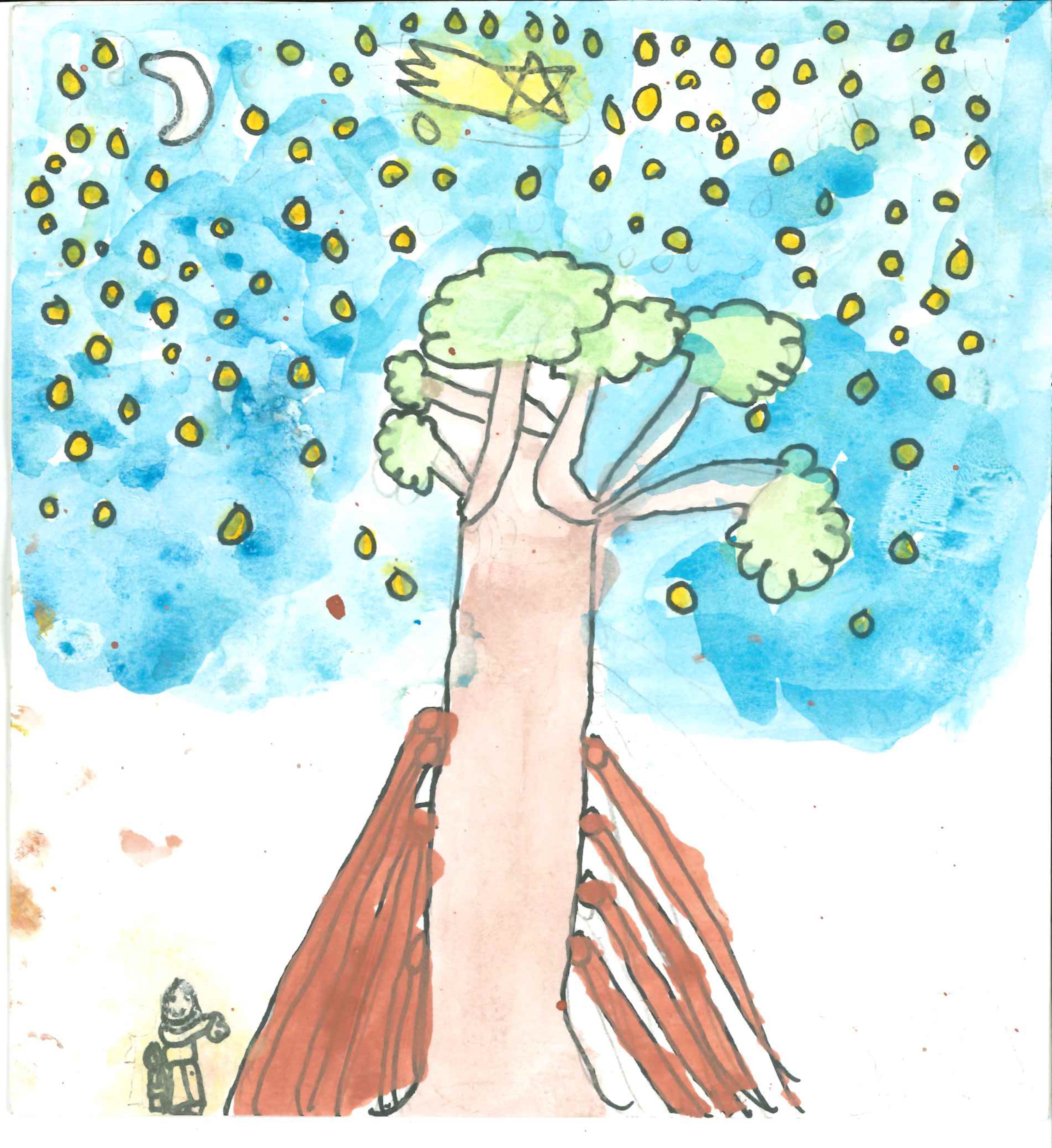 Postal de l'Escola Thau Sant Cugat del concurs del TOT Sant Cugat