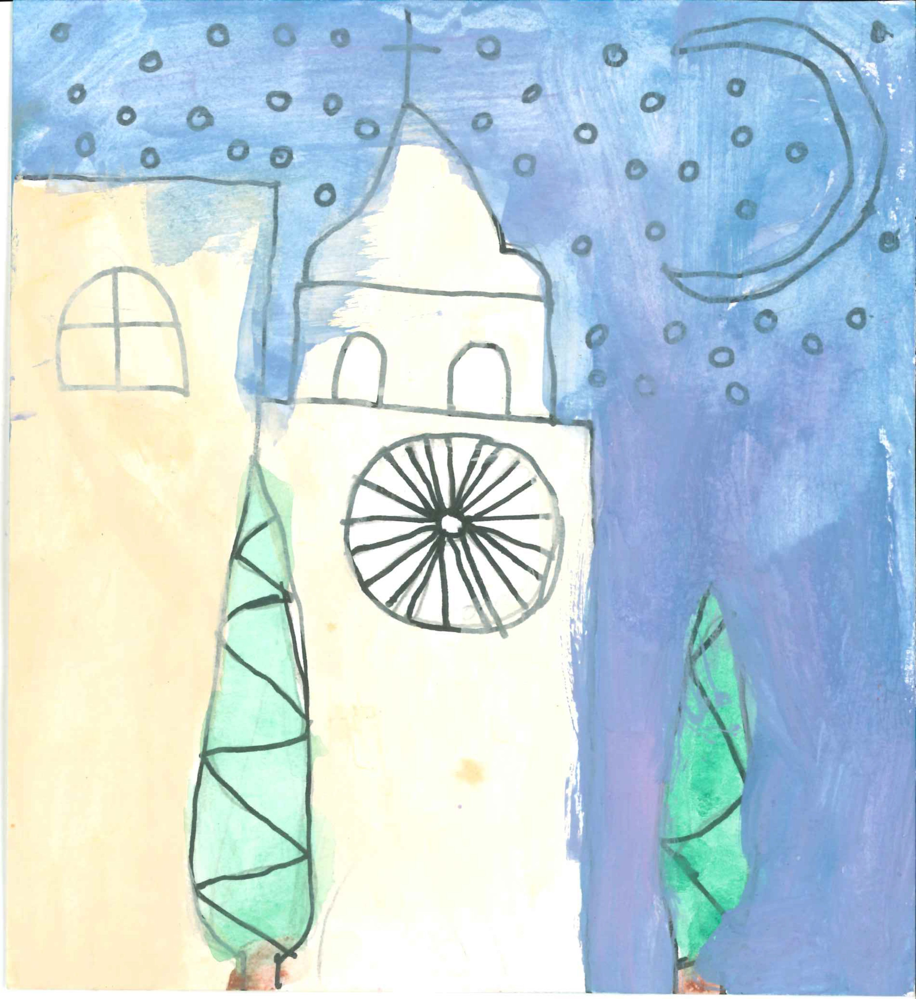 Postal de l'Escola Thau Sant Cugat del concurs del TOT Sant Cugat