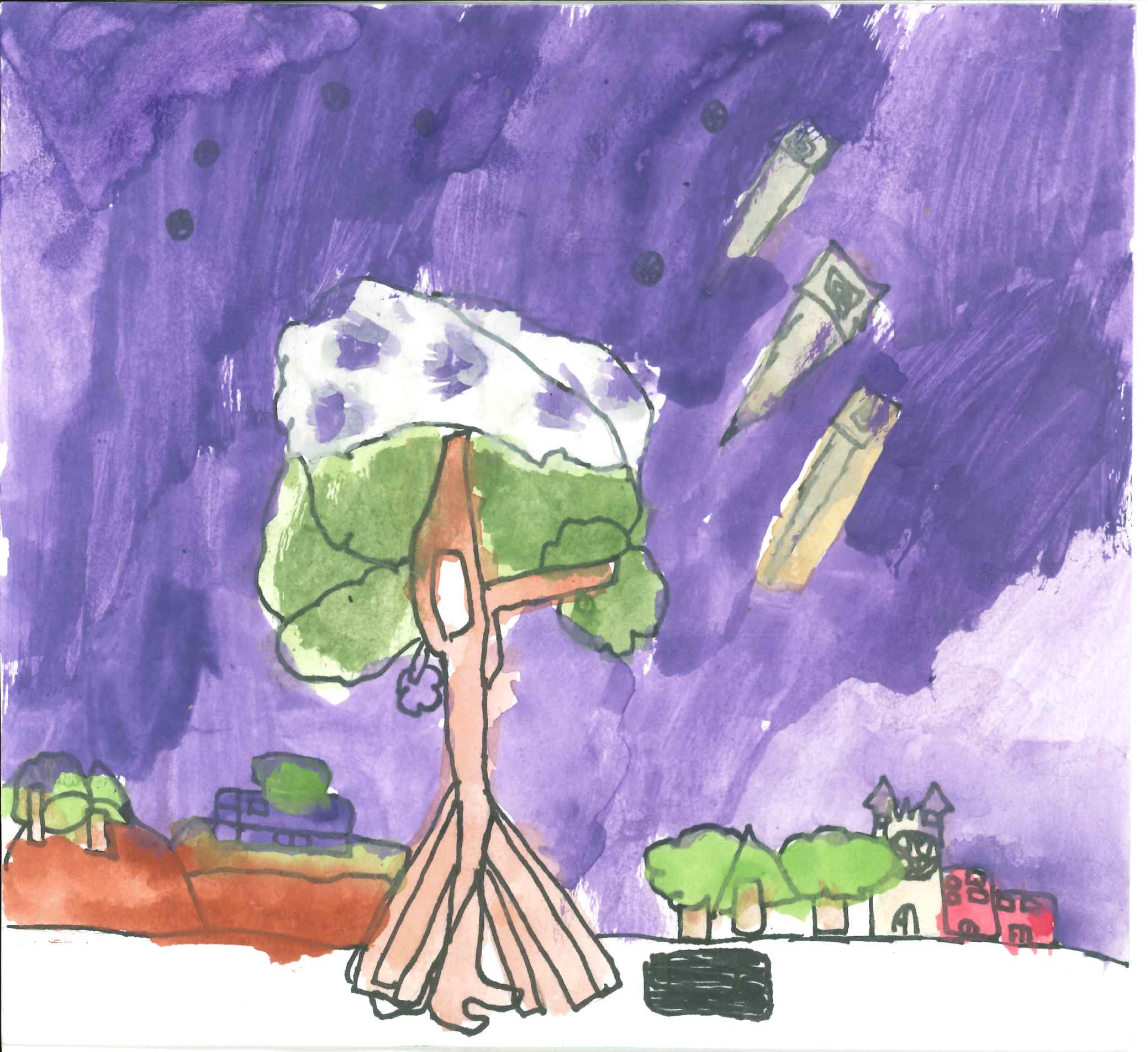 Postal de l'Escola Thau Sant Cugat del concurs del TOT Sant Cugat