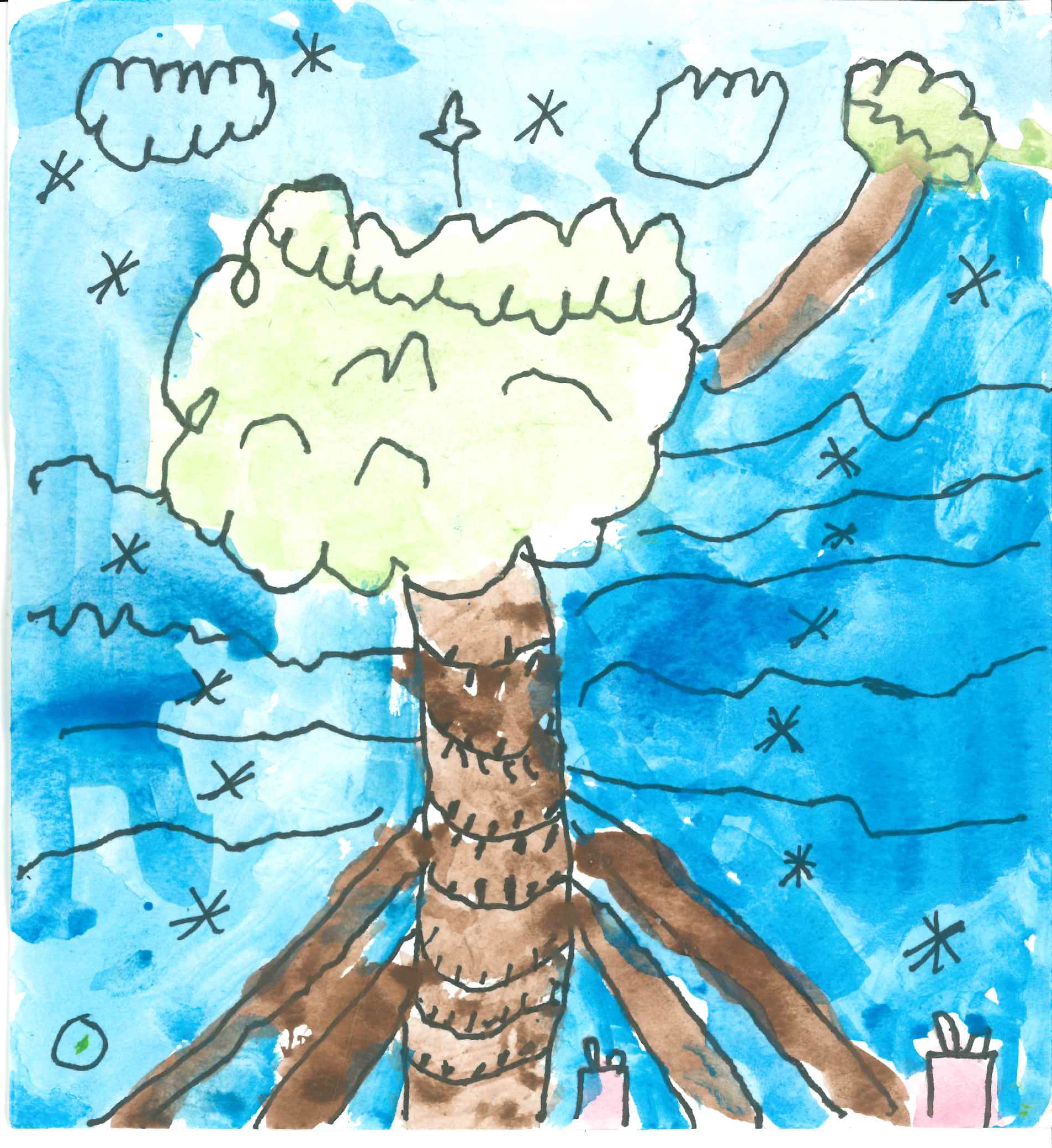 Postal de l'Escola Thau Sant Cugat del concurs del TOT Sant Cugat