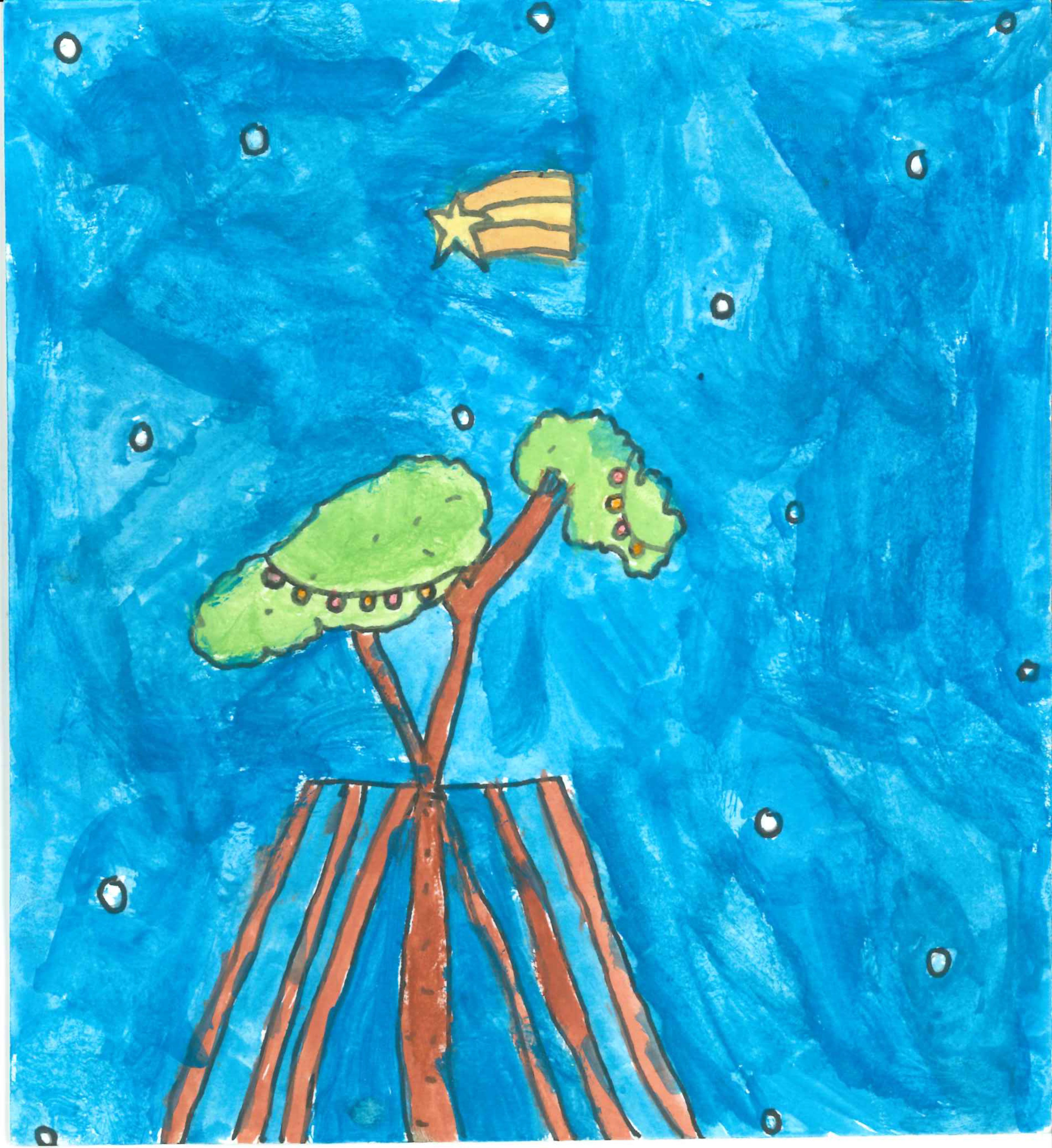 Postal de l'Escola Thau Sant Cugat del concurs del TOT Sant Cugat