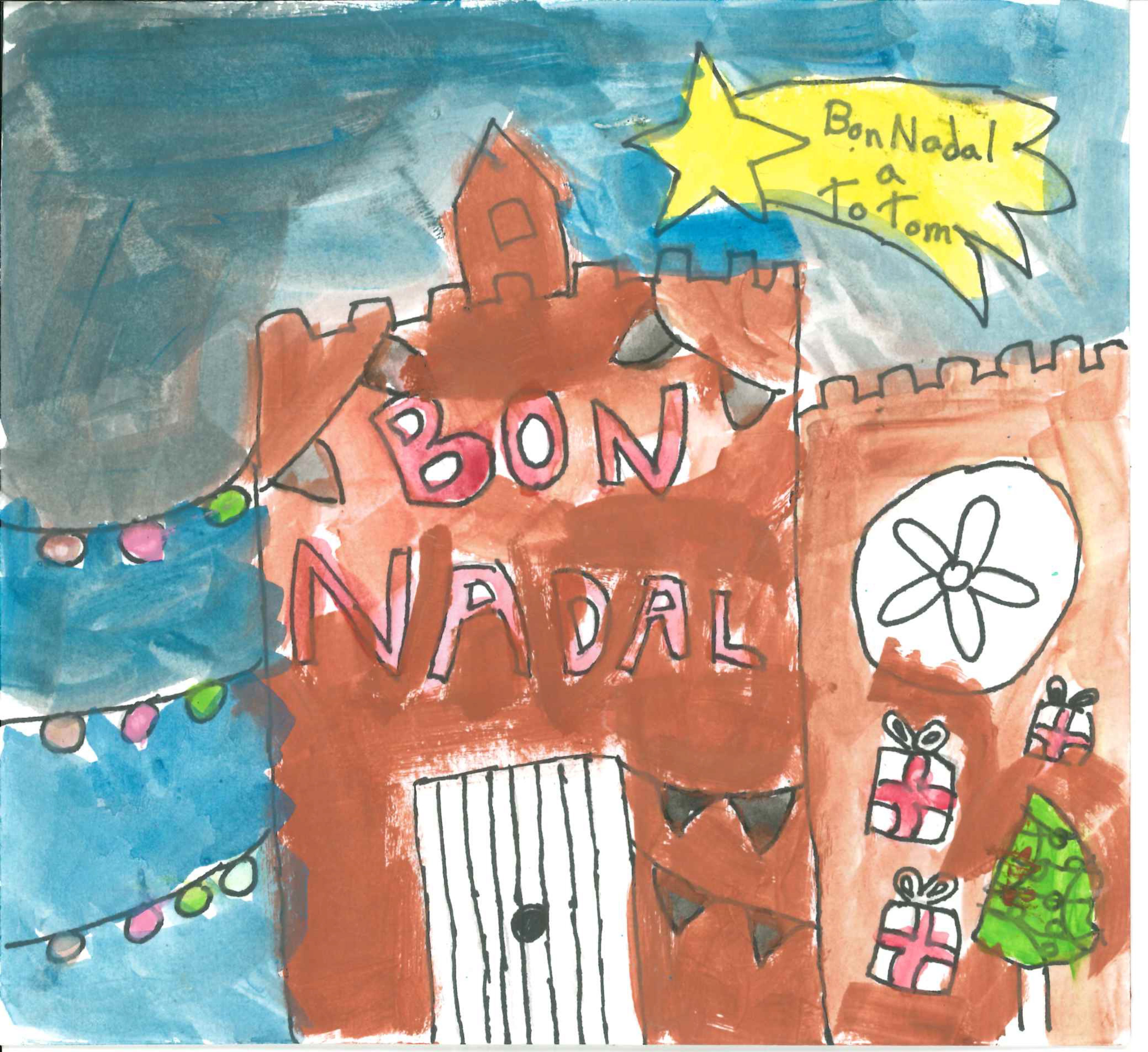 Postal de l'Escola Thau Sant Cugat del concurs del TOT Sant Cugat