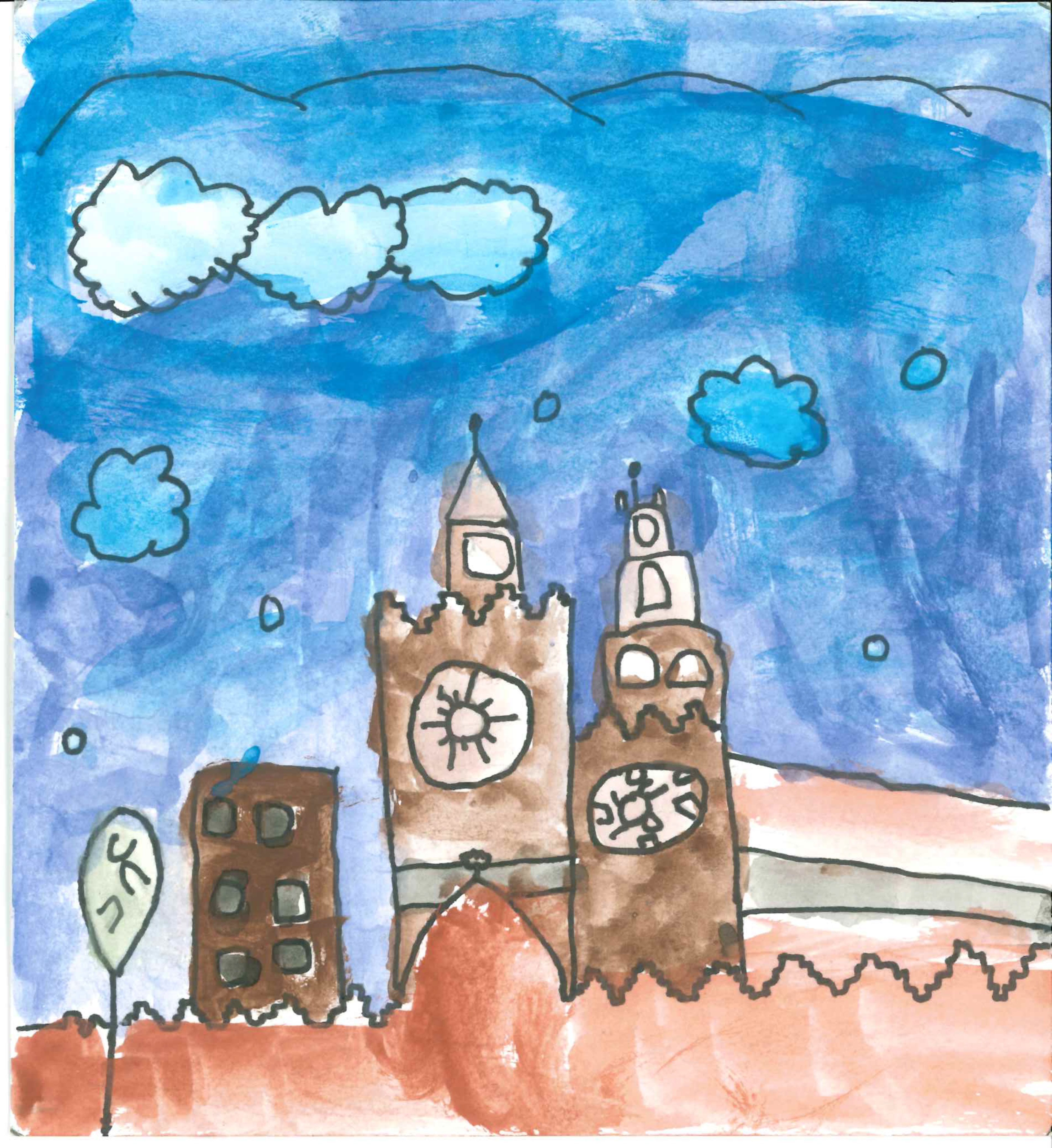 Postal de l'Escola Thau Sant Cugat del concurs del TOT Sant Cugat