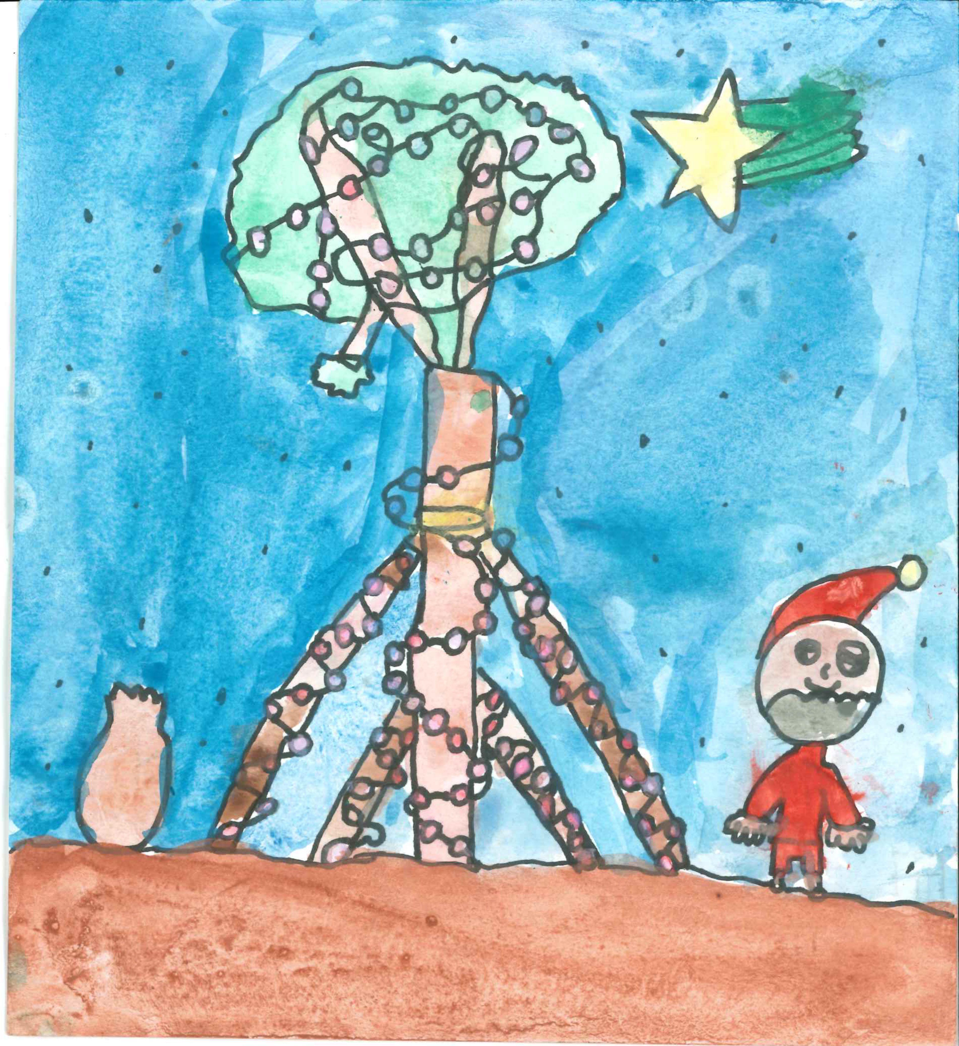 Postal de l'Escola Thau Sant Cugat del concurs del TOT Sant Cugat