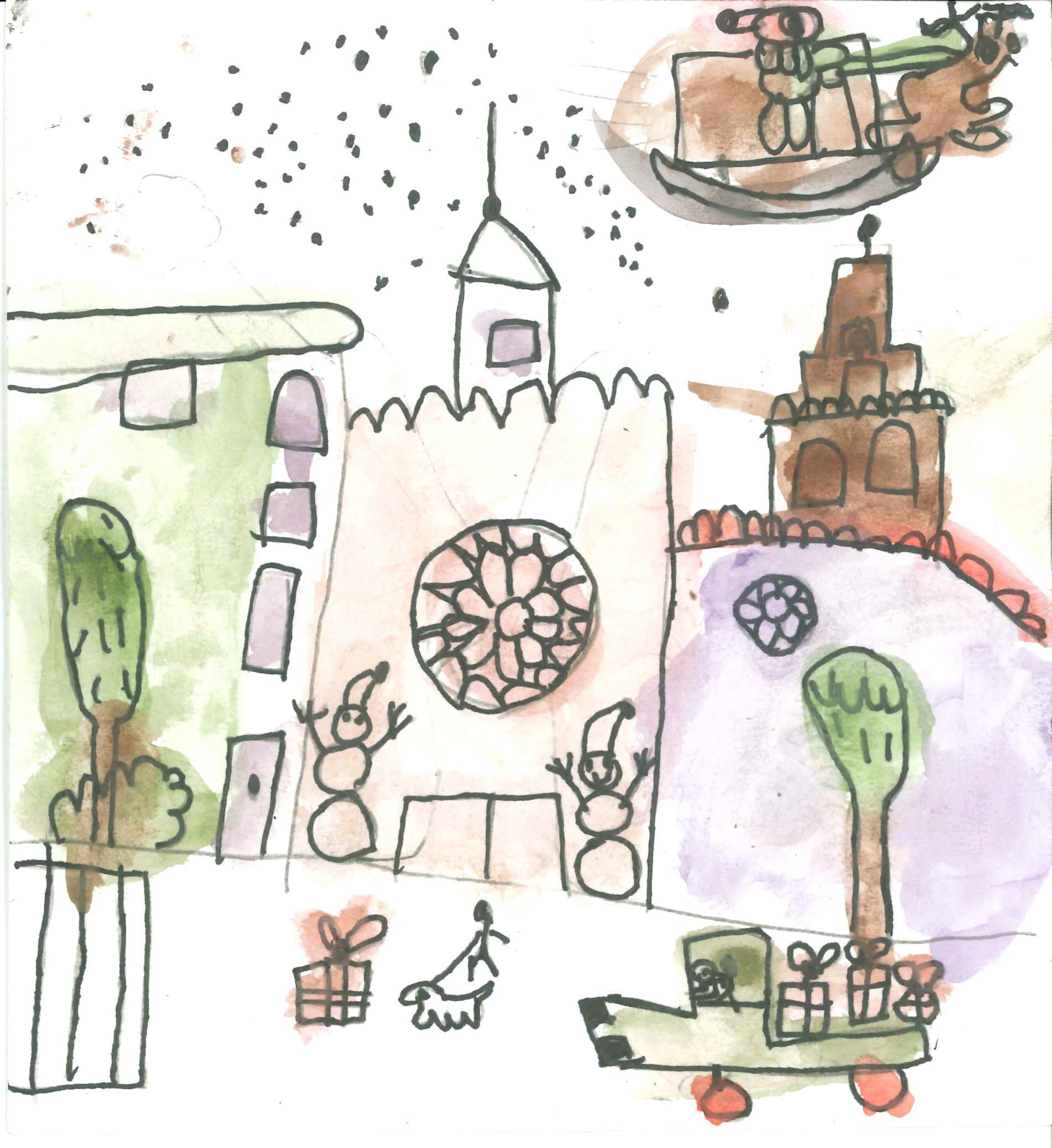 Postal de l'Escola Thau Sant Cugat del concurs del TOT Sant Cugat