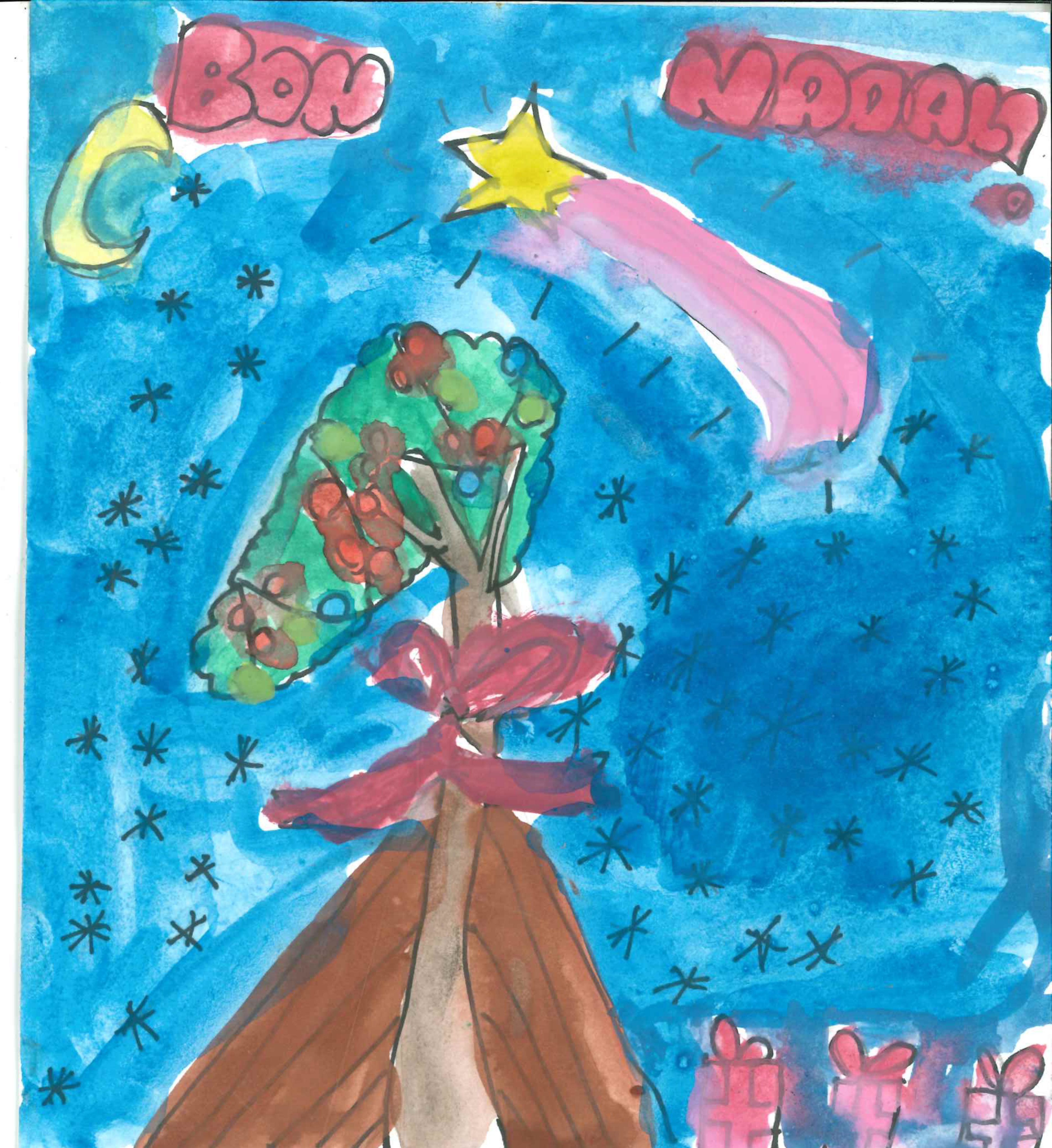 Postal de l'Escola Thau Sant Cugat del concurs del TOT Sant Cugat