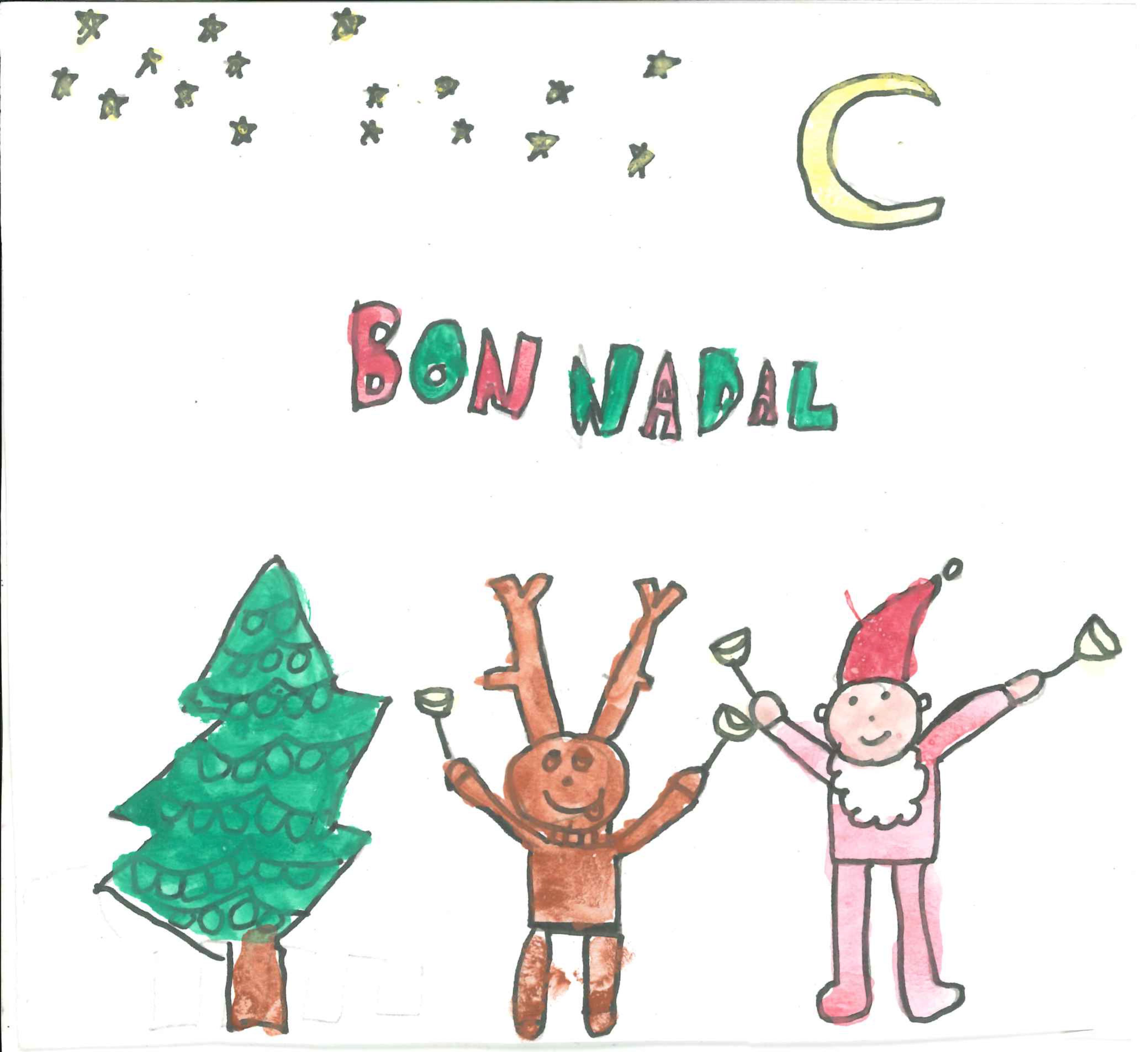 Postal de l'Escola Thau Sant Cugat del concurs del TOT Sant Cugat