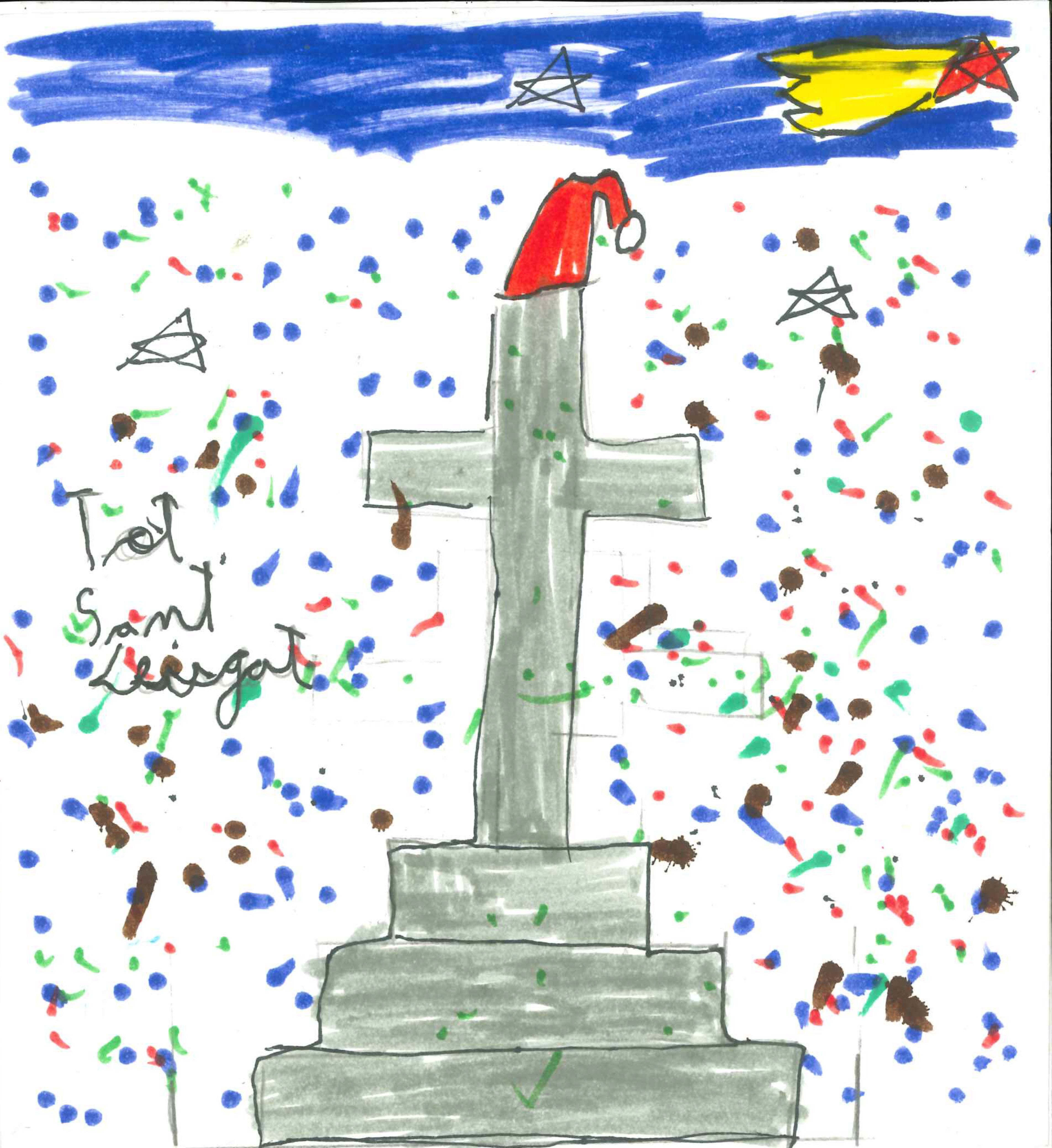 Postal de l'Escola Thau Sant Cugat del concurs del TOT Sant Cugat