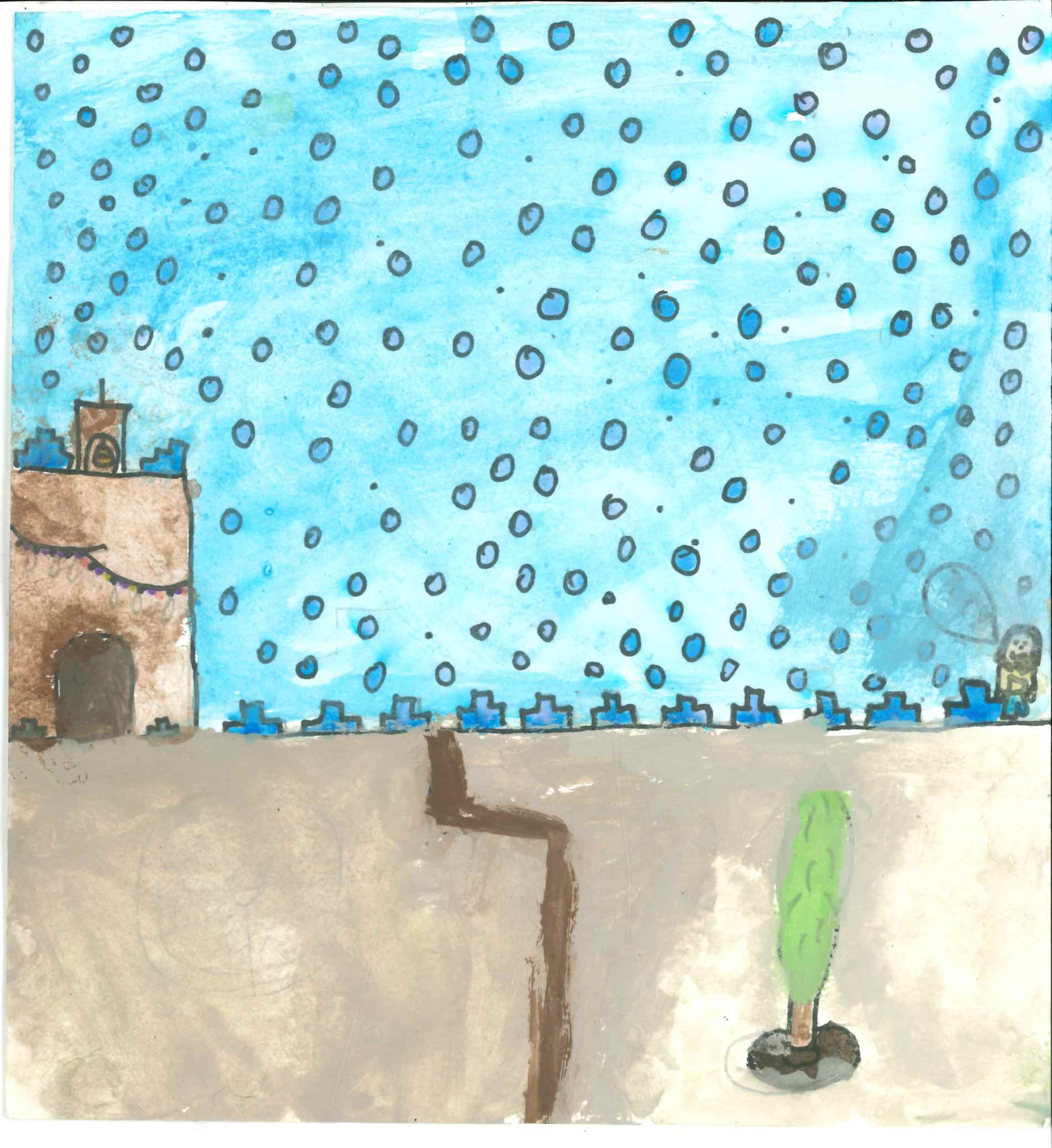 Postal de l'Escola Thau Sant Cugat del concurs del TOT Sant Cugat