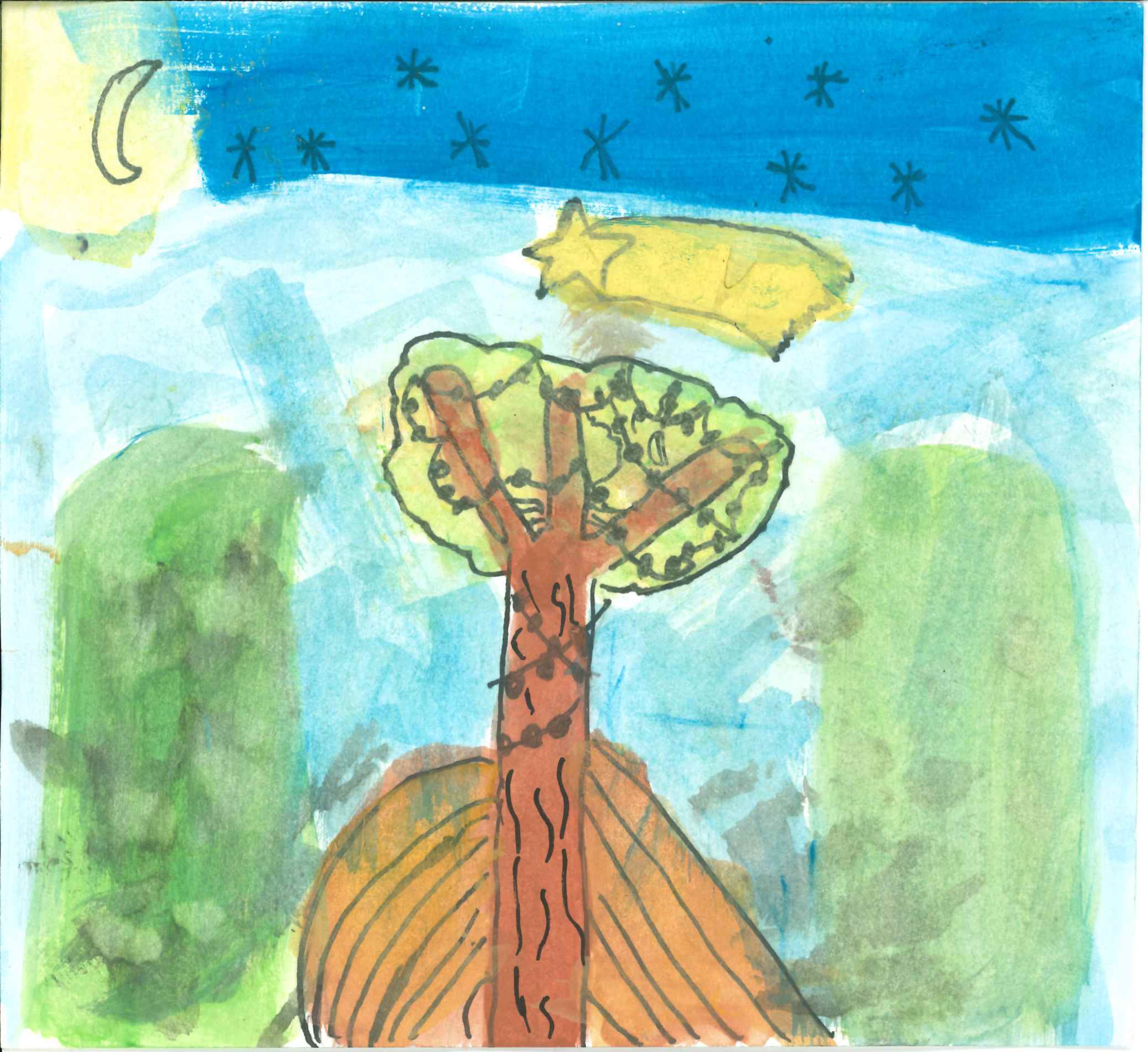 Postal de l'Escola Thau Sant Cugat del concurs del TOT Sant Cugat