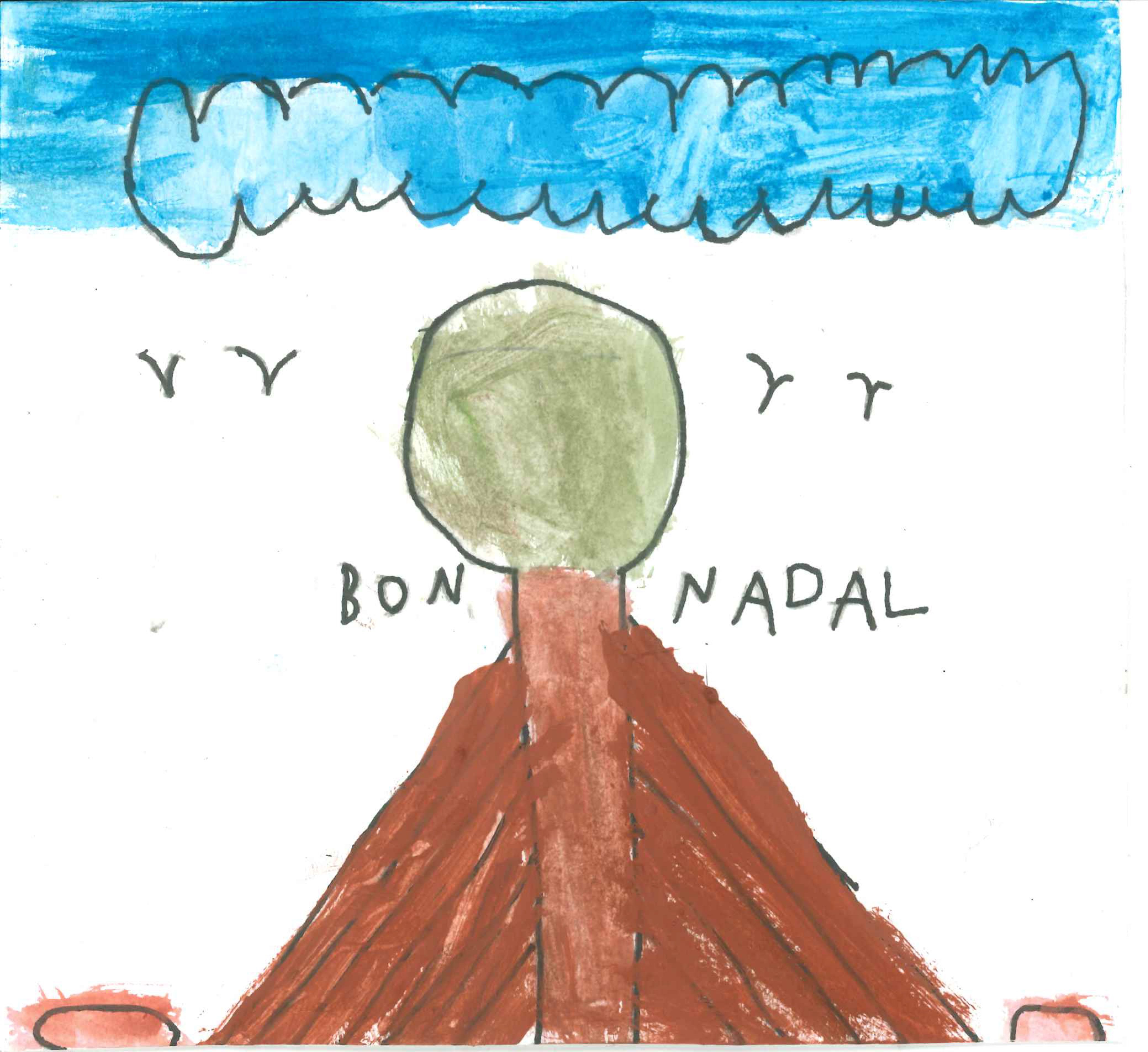 Postal de l'Escola Thau Sant Cugat del concurs del TOT Sant Cugat