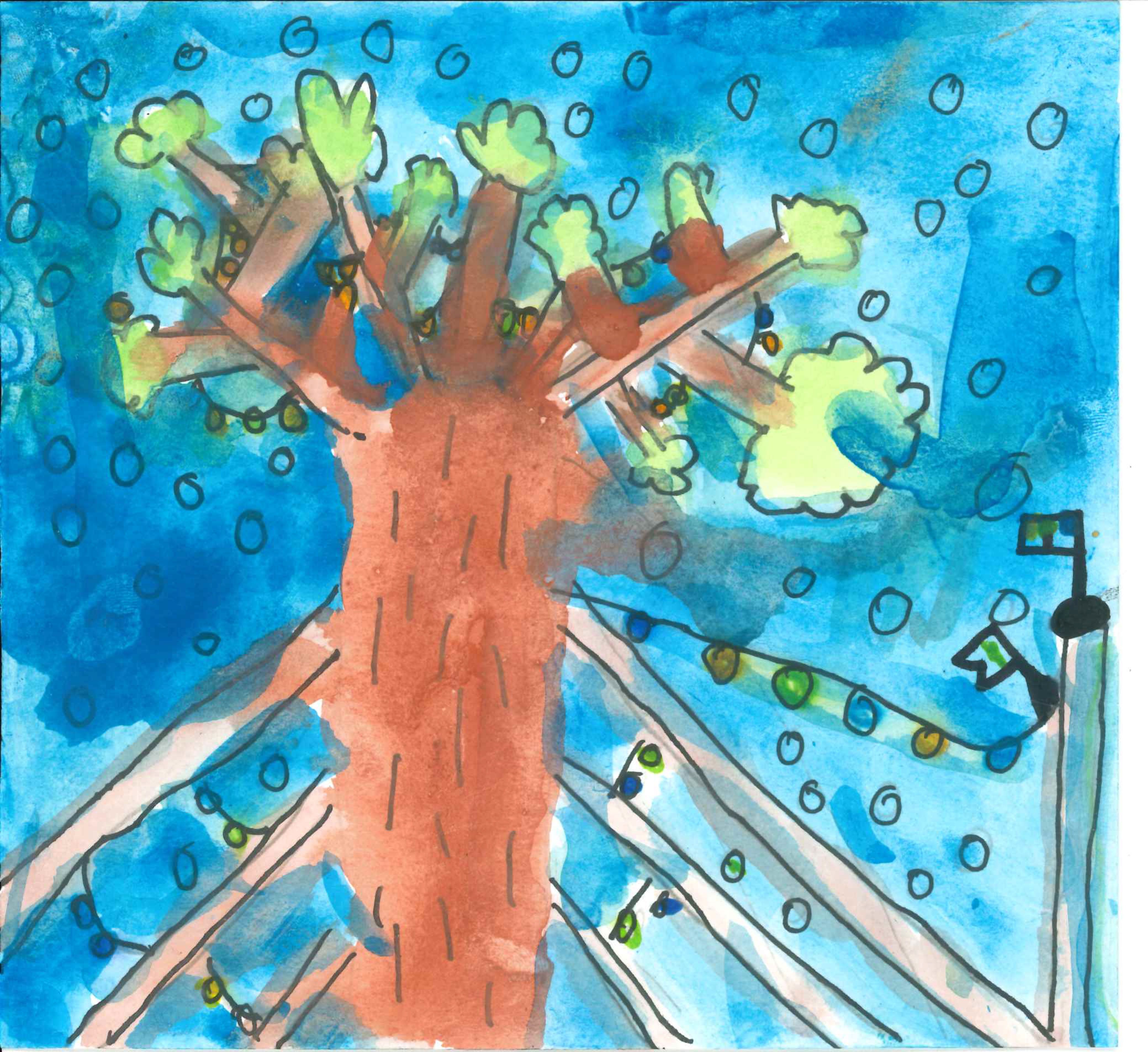 Postal de l'Escola Thau Sant Cugat del concurs del TOT Sant Cugat