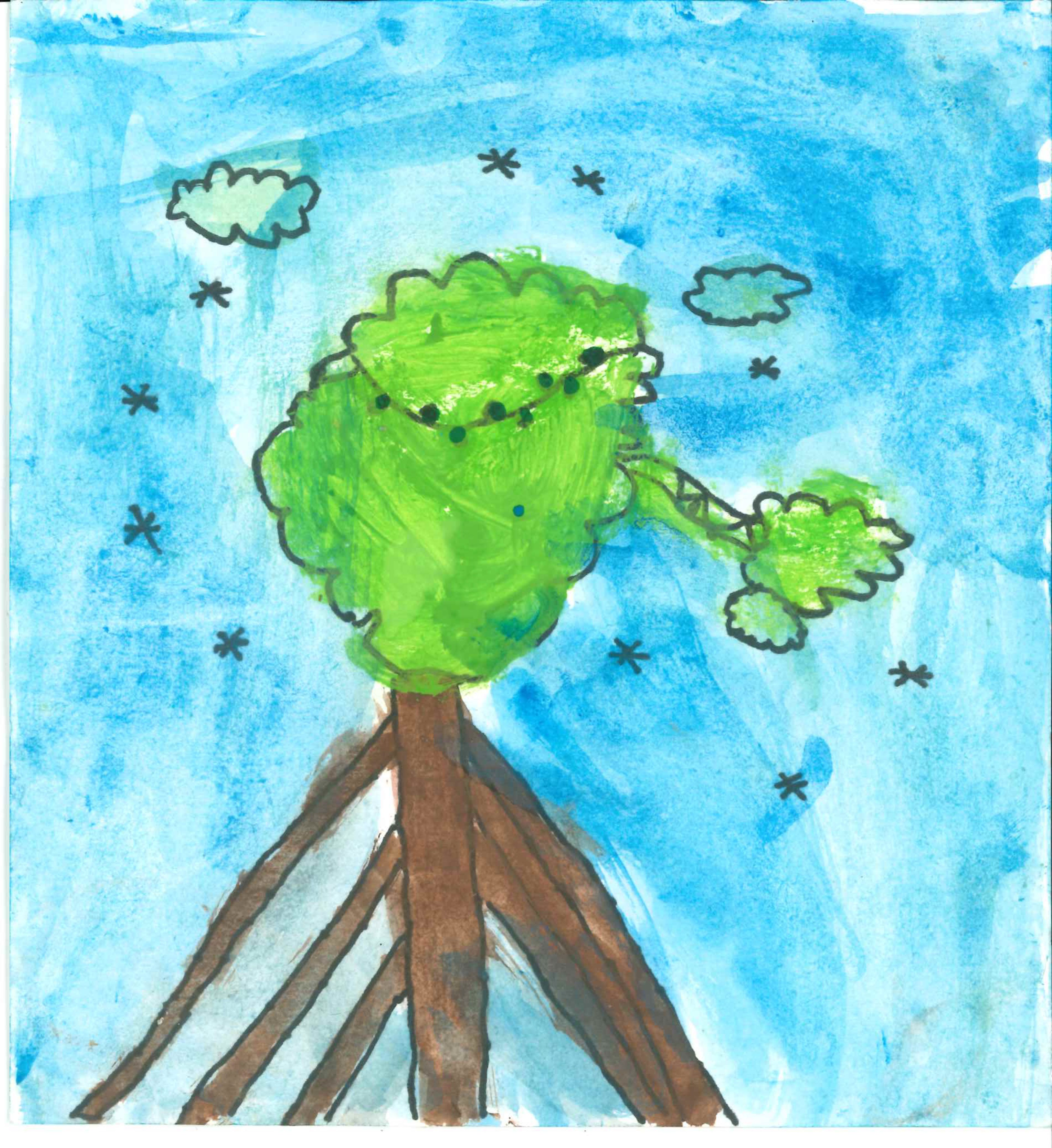 Postal de l'Escola Thau Sant Cugat del concurs del TOT Sant Cugat