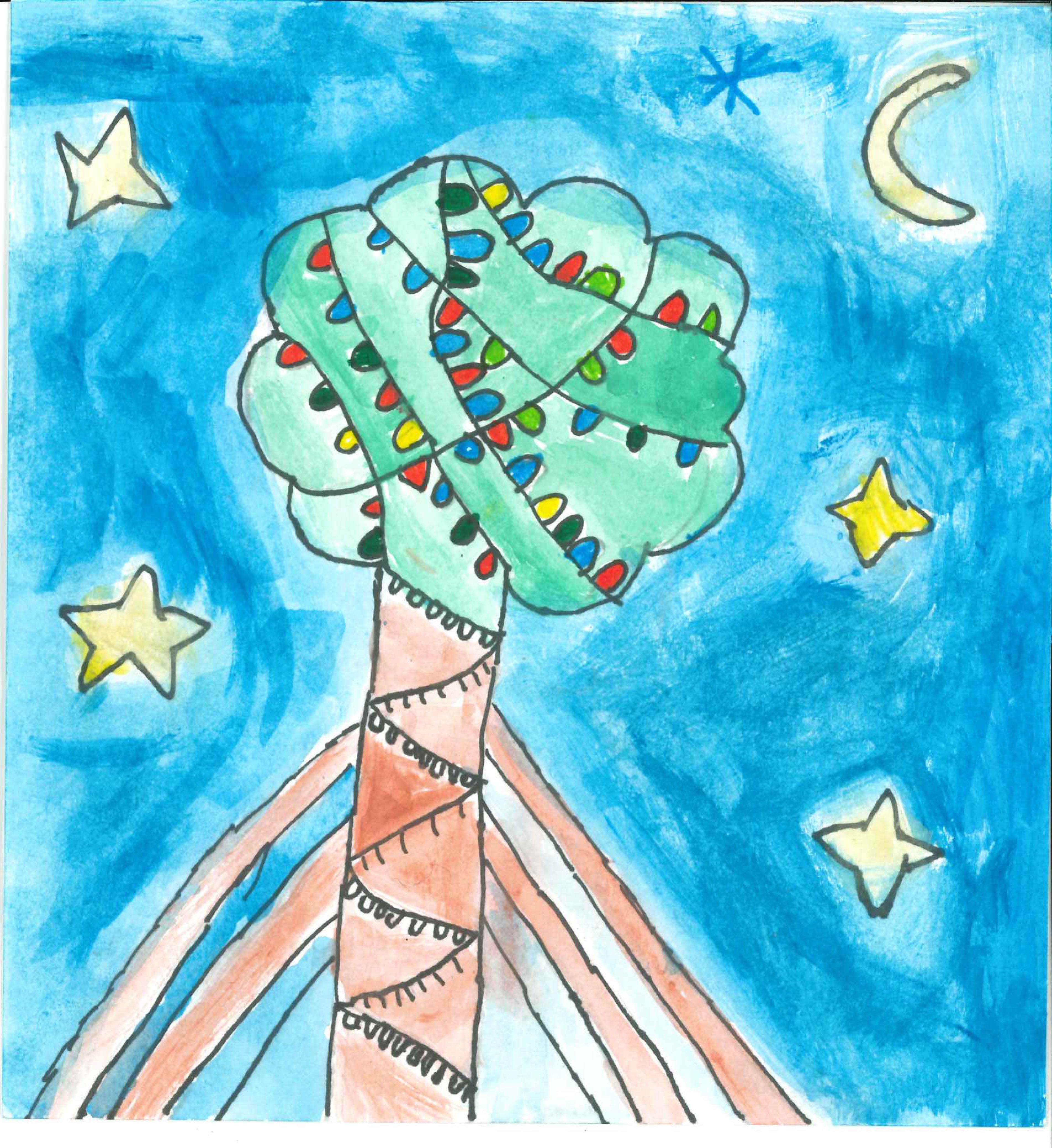 Postal de l'Escola Thau Sant Cugat del concurs del TOT Sant Cugat