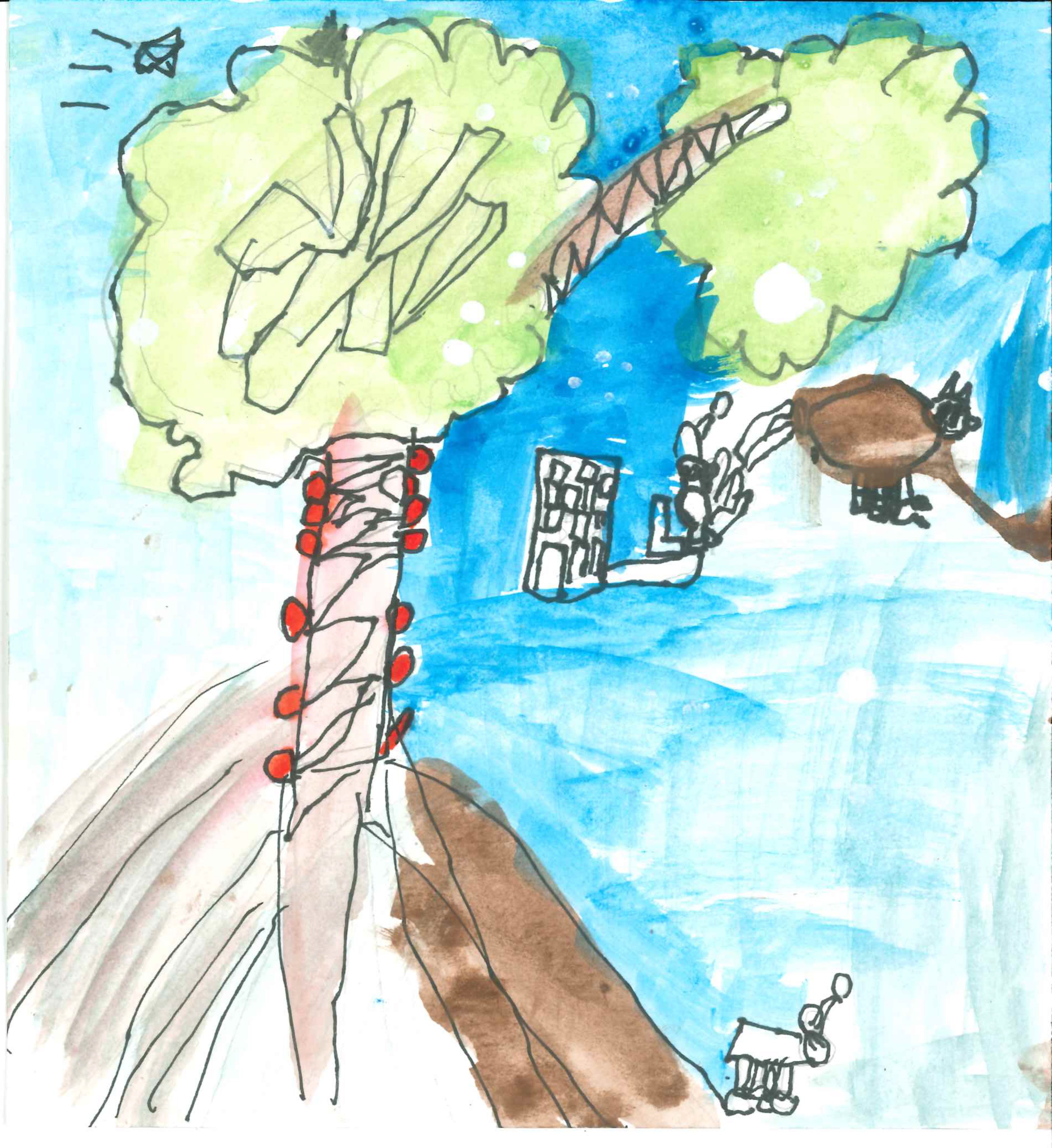 Postal de l'Escola Thau Sant Cugat del concurs del TOT Sant Cugat