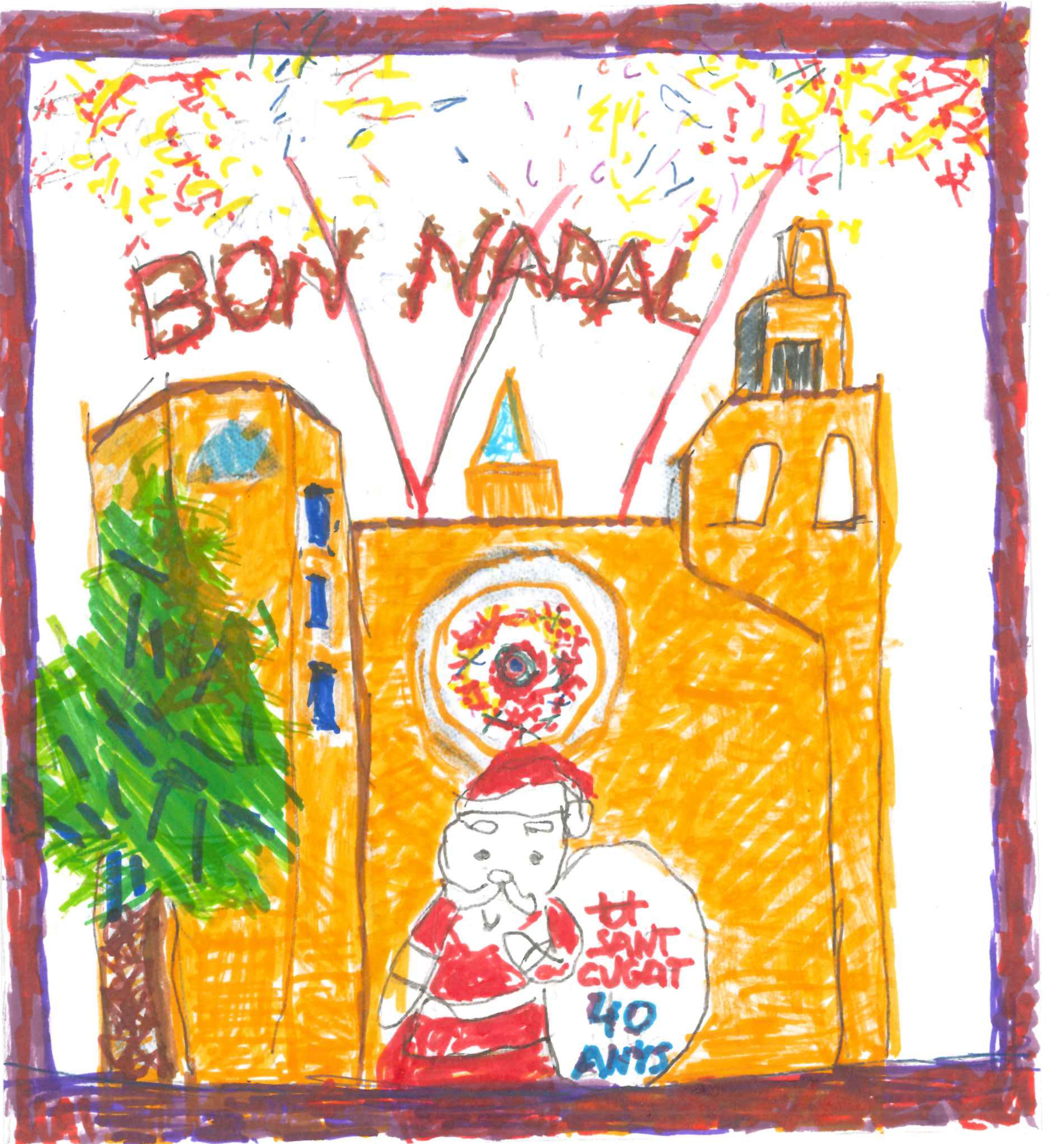 Postal de l'Escola Avenç del concurs del TOT Sant Cugat