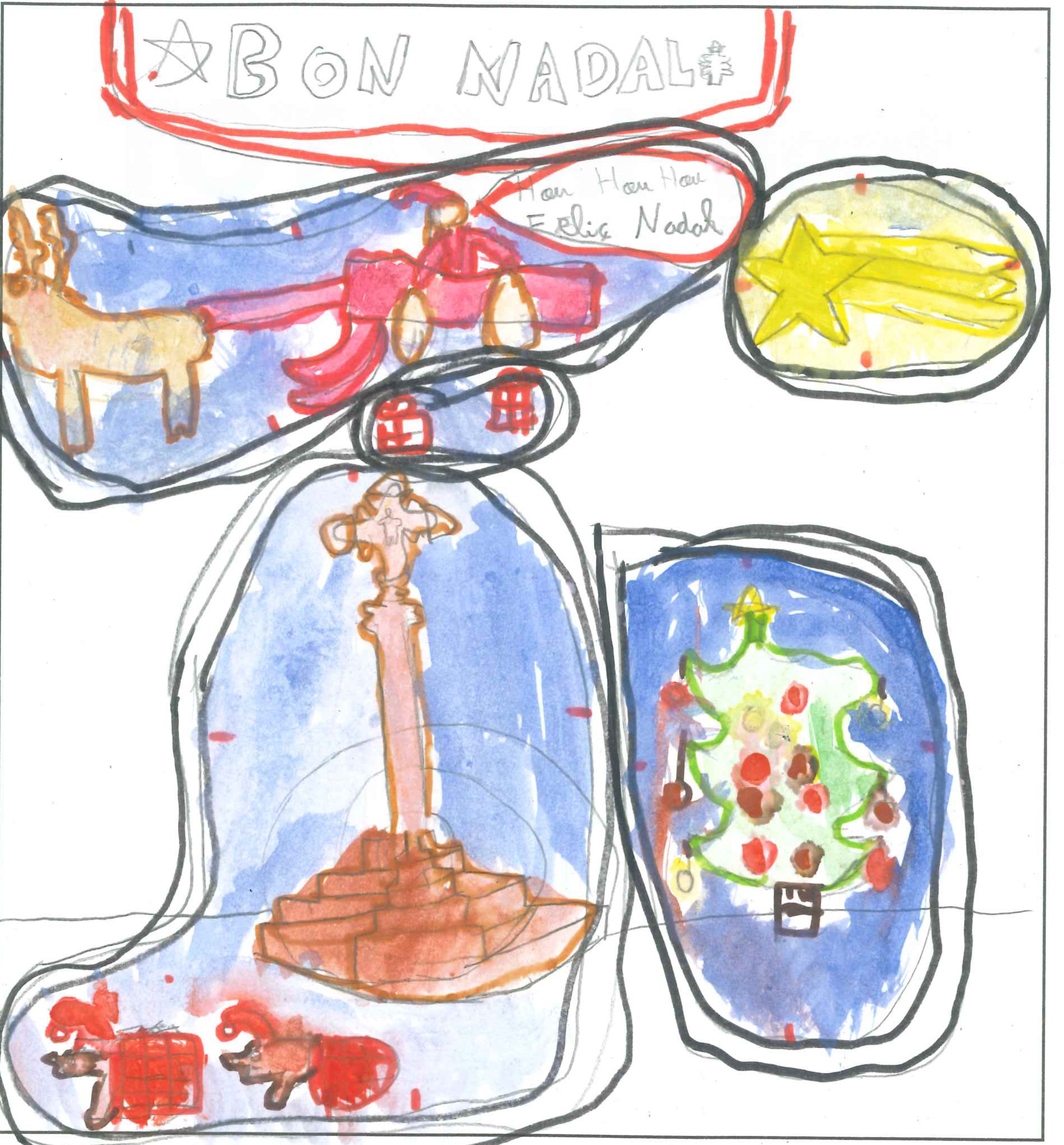 Postal de l'Escola Avenç del concurs del TOT Sant Cugat