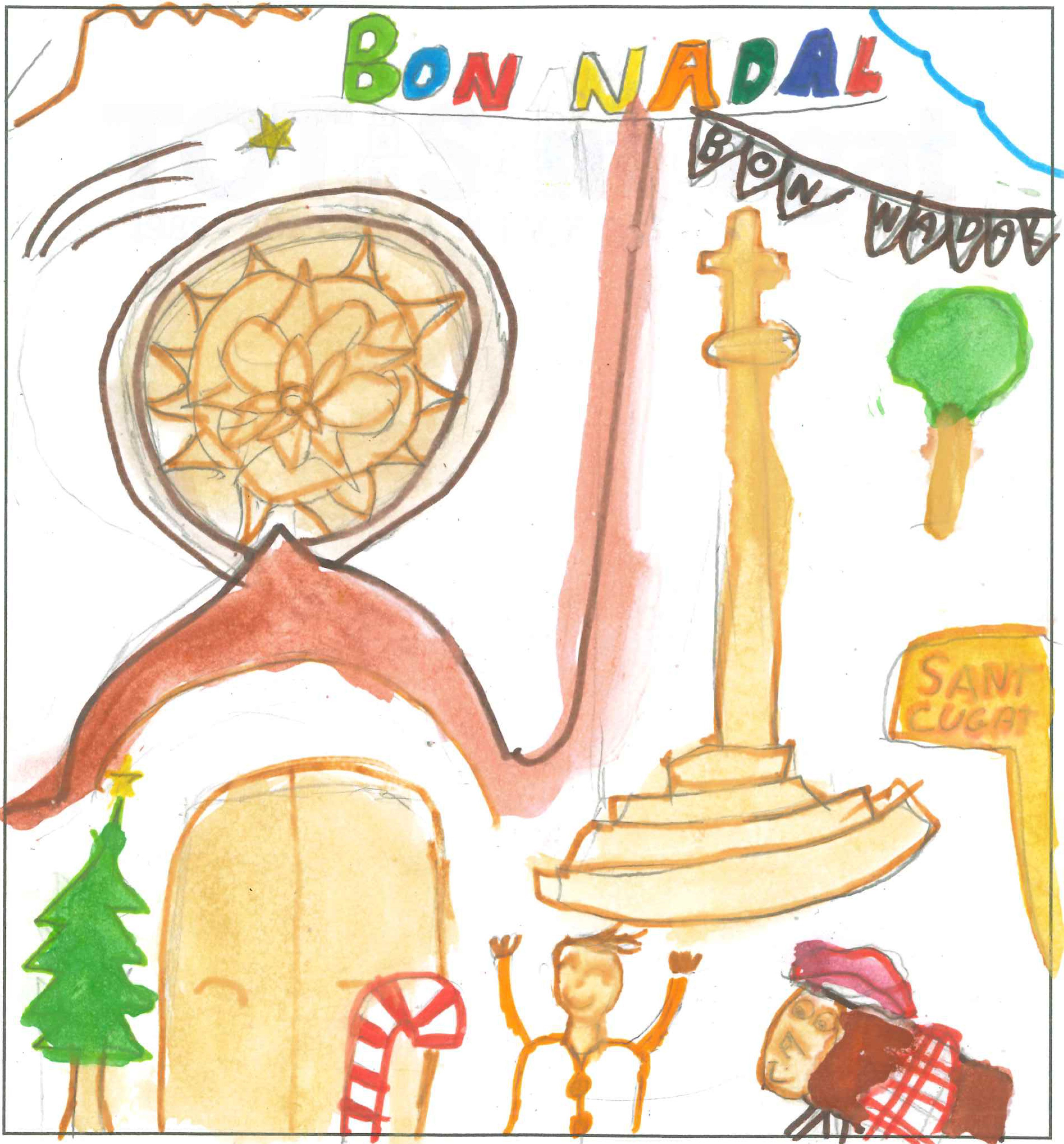 Postal de l'Escola Avenç del concurs del TOT Sant Cugat