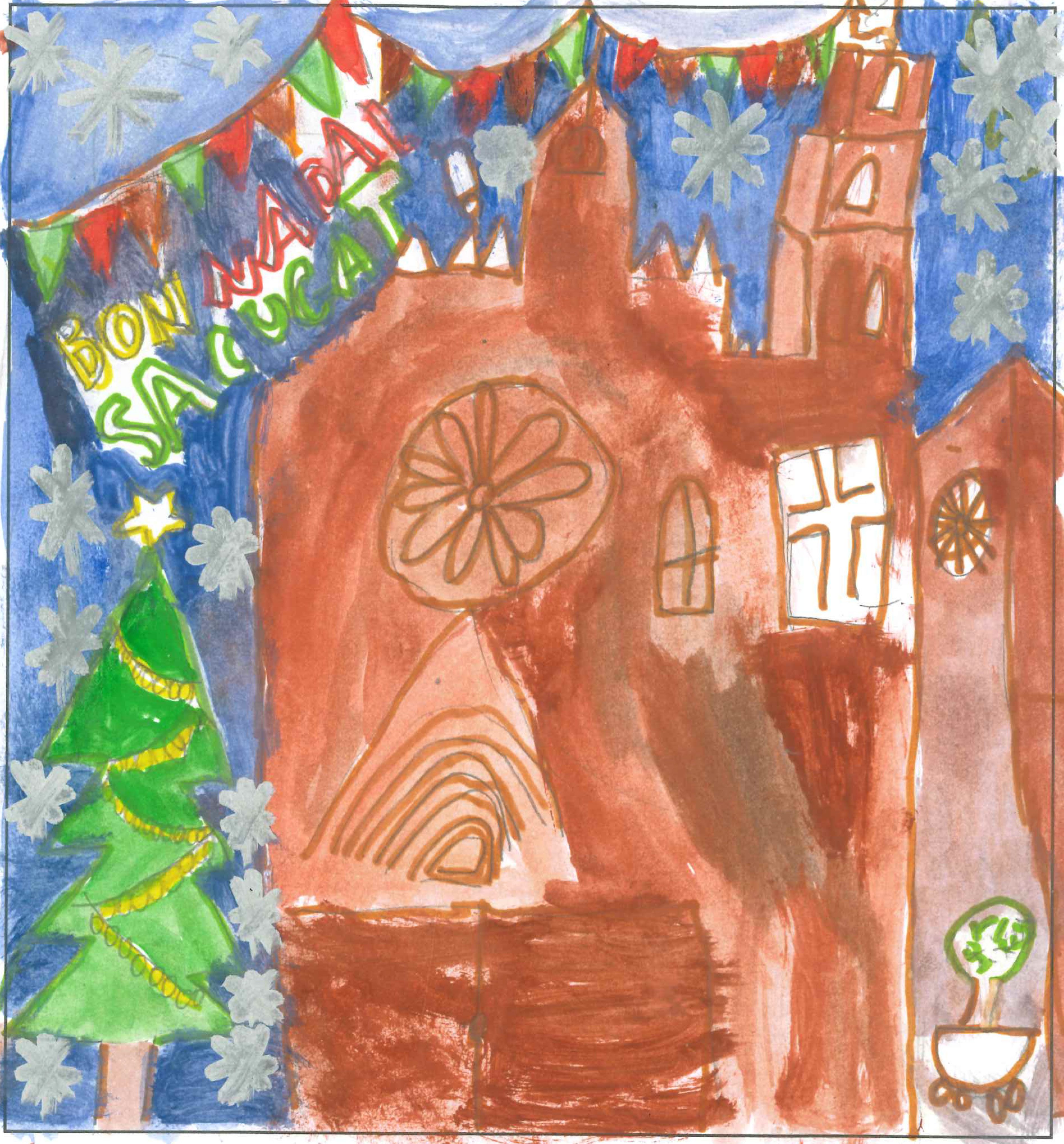 Postal de l'Escola Avenç del concurs del TOT Sant Cugat