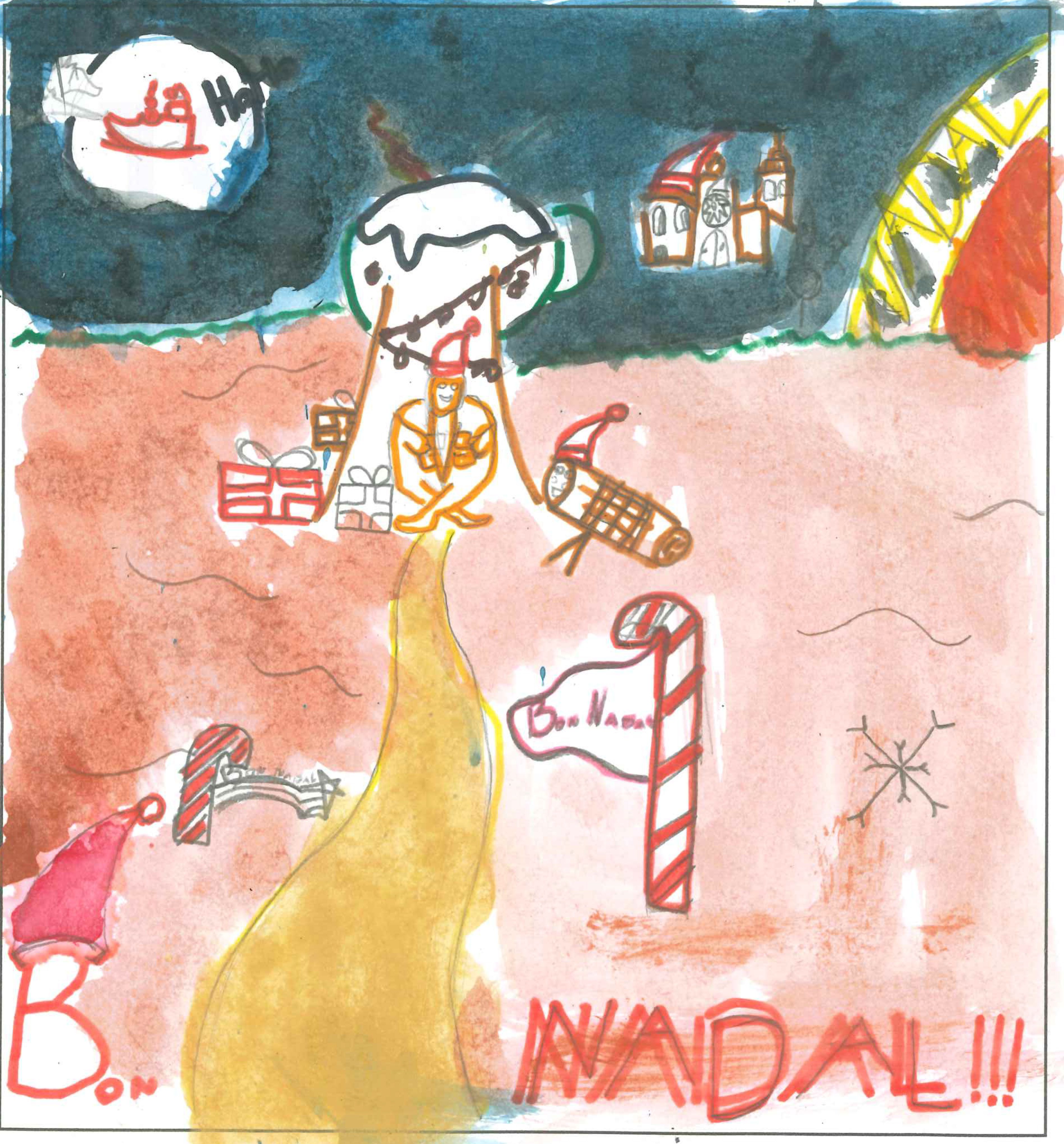 Postal de l'Escola Avenç del concurs del TOT Sant Cugat