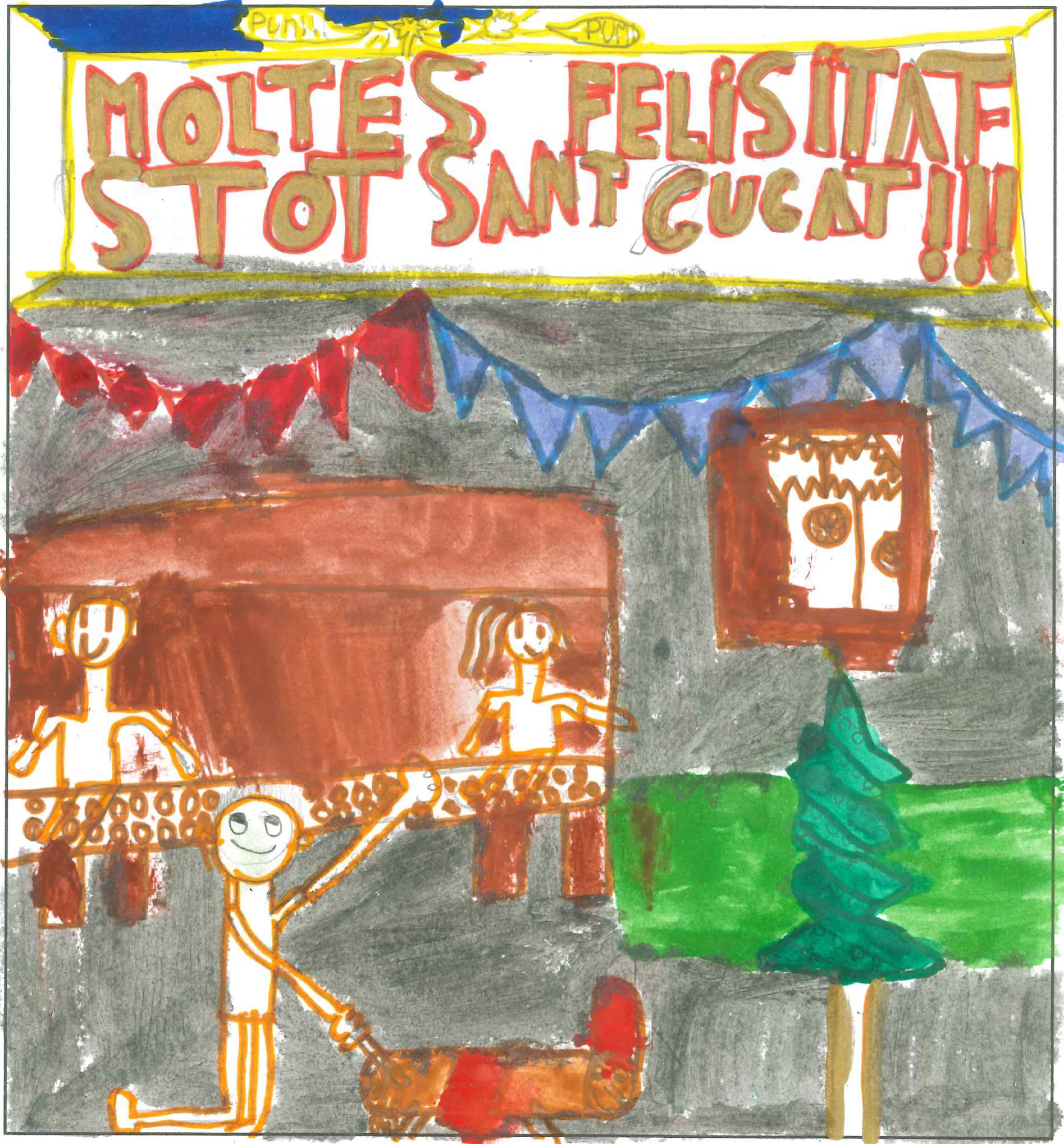 Postal de l'Escola Avenç del concurs del TOT Sant Cugat