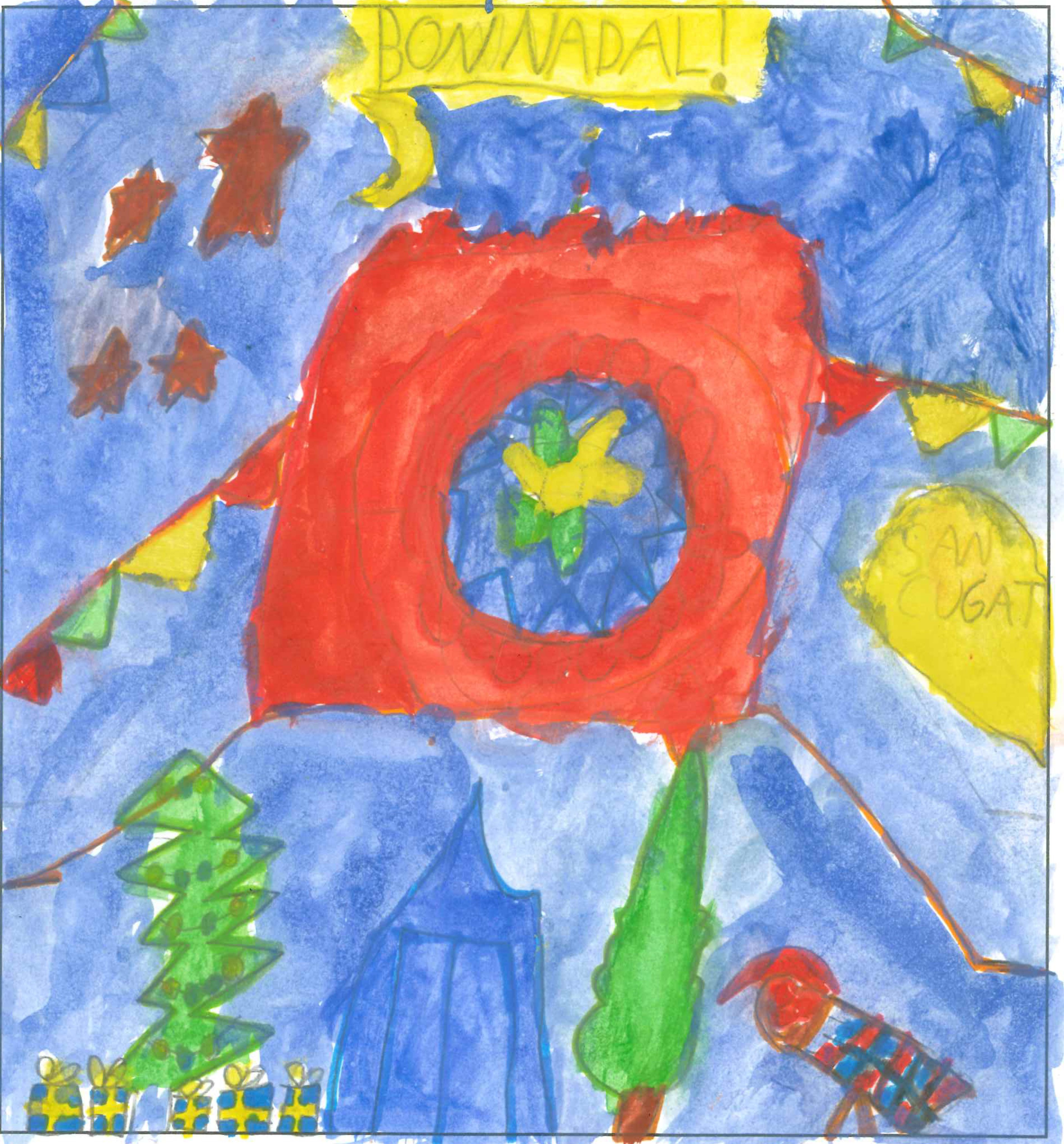 Postal de l'Escola Avenç del concurs del TOT Sant Cugat