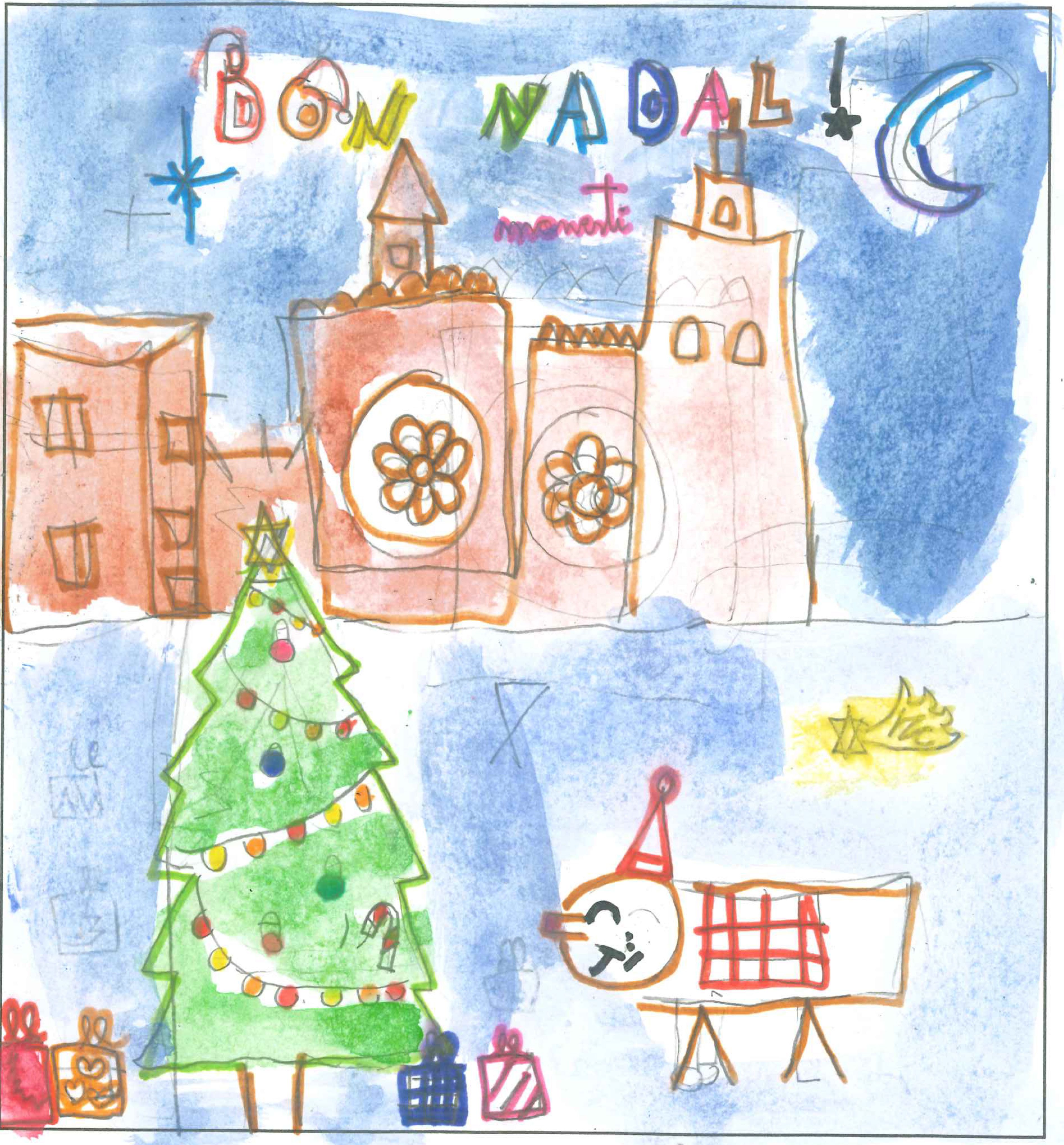 Postal de l'Escola Avenç del concurs del TOT Sant Cugat