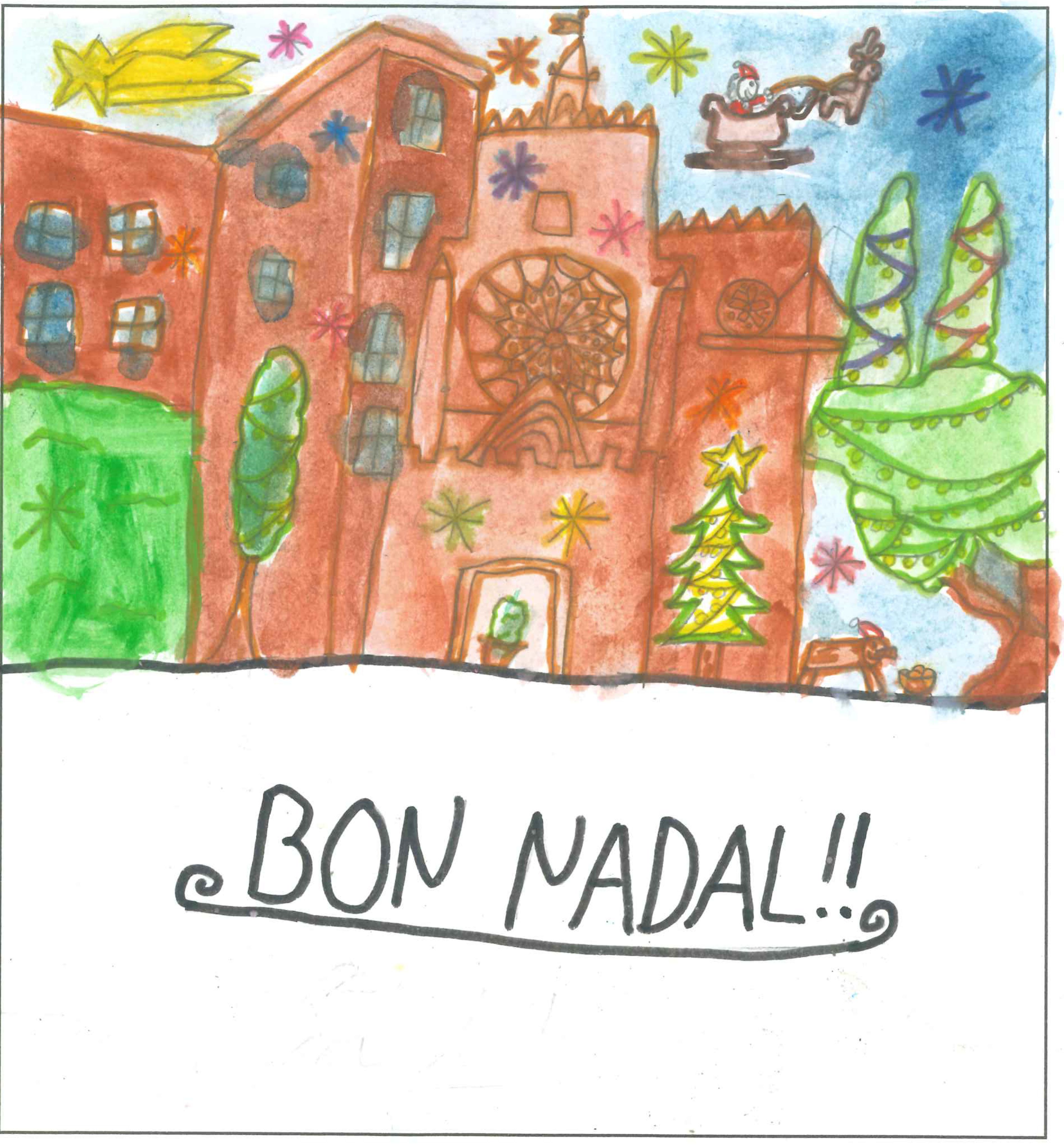 Postal de l'Escola Avenç del concurs del TOT Sant Cugat