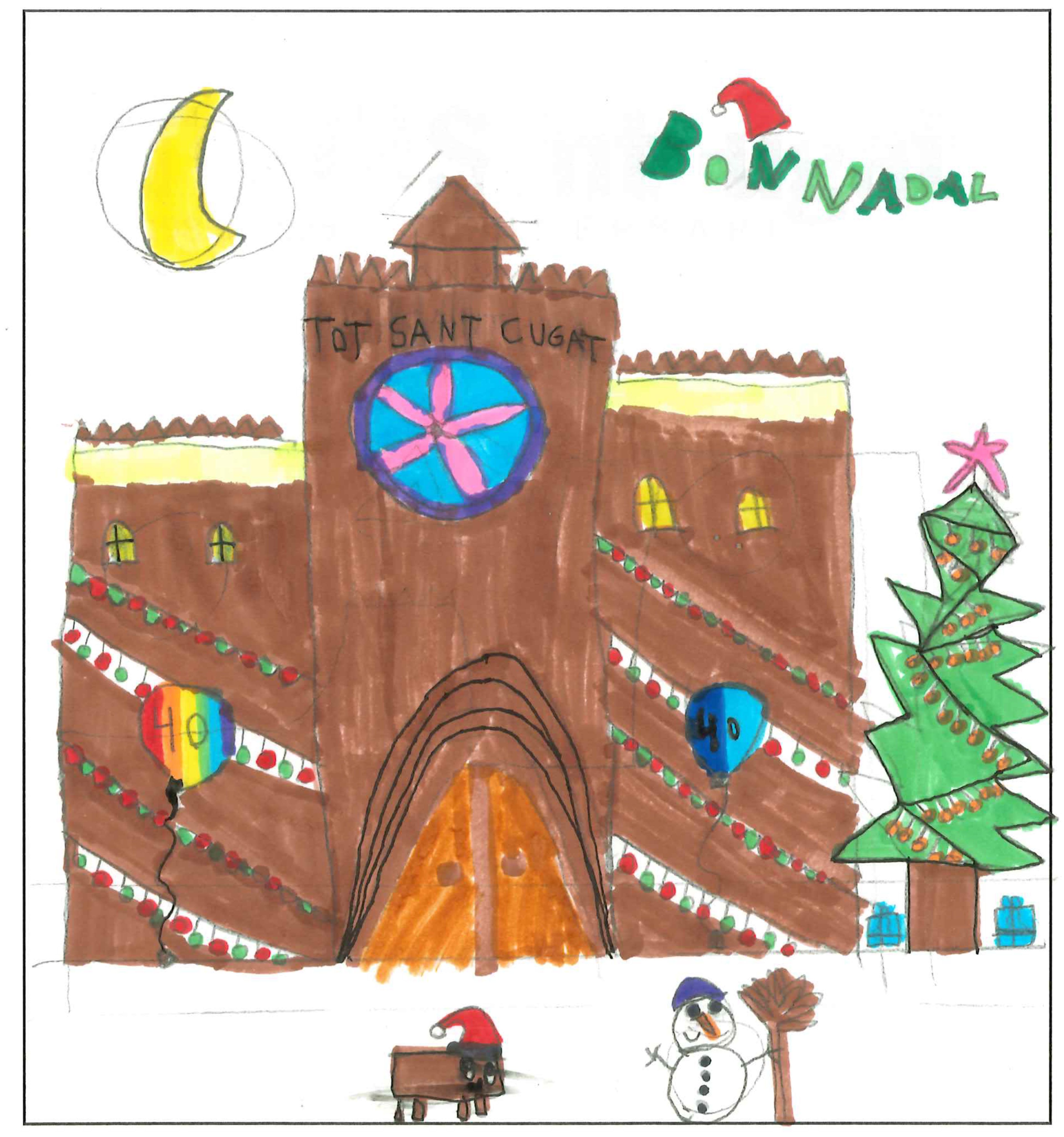 Postal de l’Escola Jaume Ferran i Clua del concurs del TOT Sant Cugat