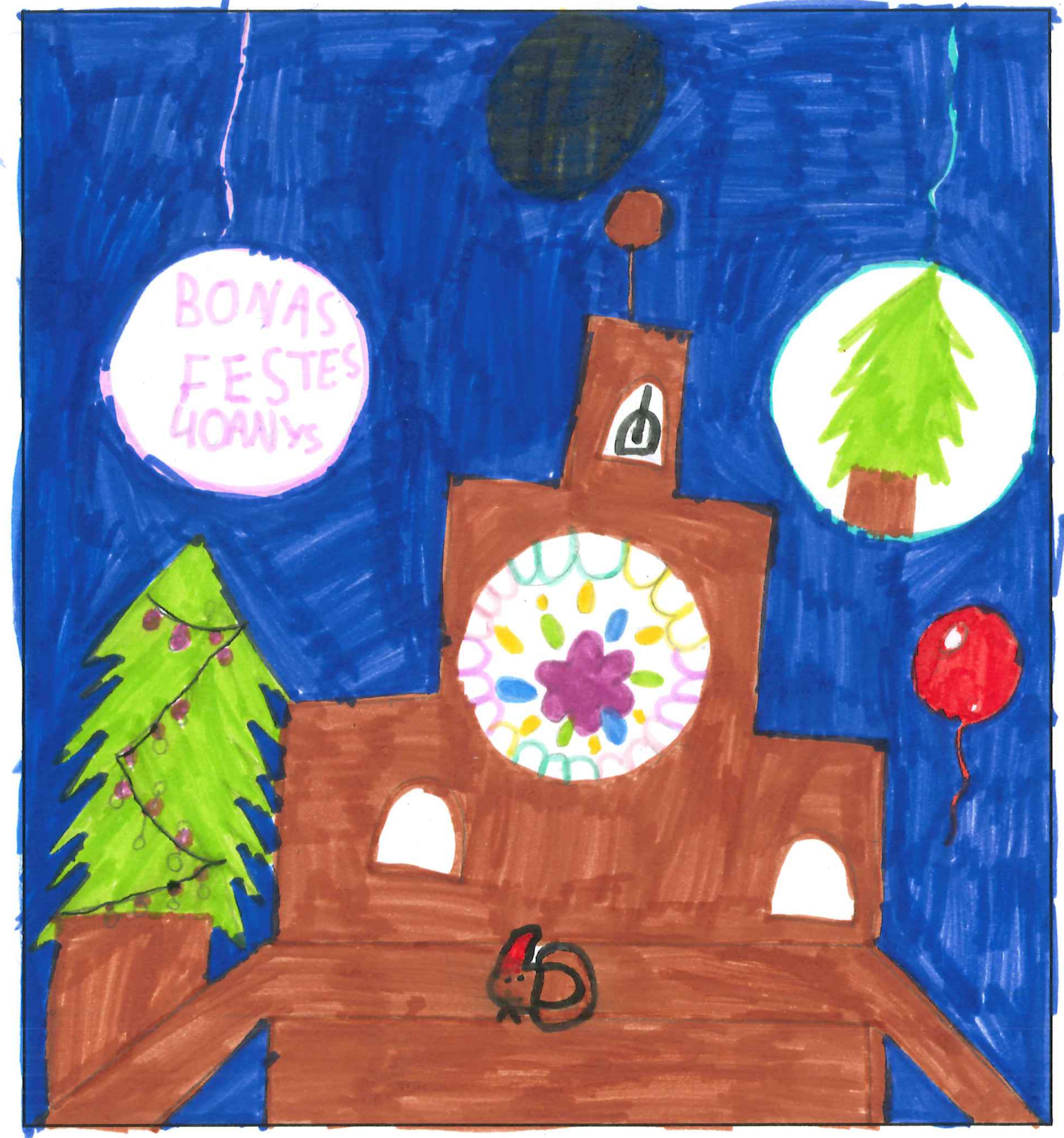 Postal de l’Escola Jaume Ferran i Clua del concurs del TOT Sant Cugat