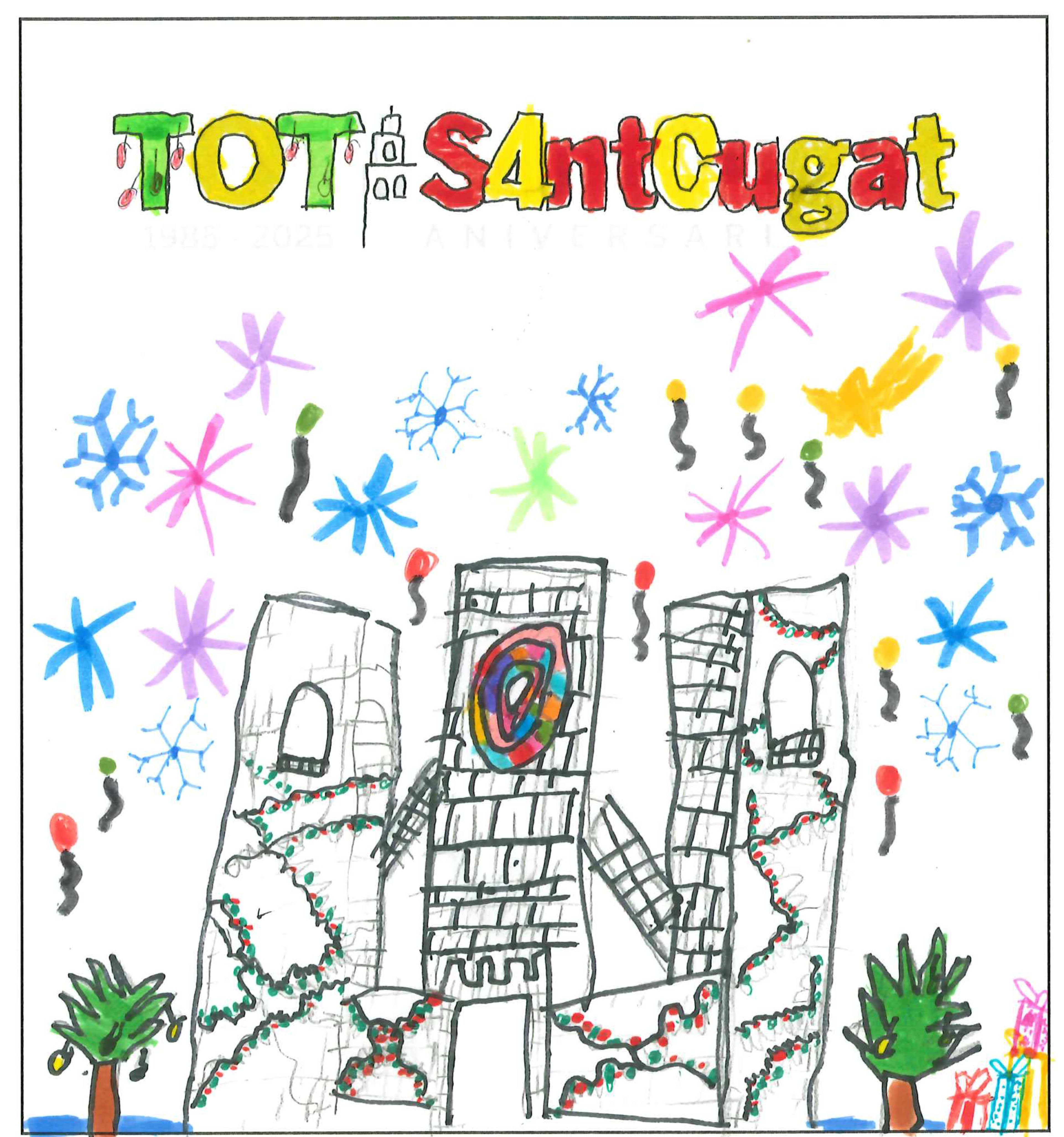 Postal de l’Escola Jaume Ferran i Clua del concurs del TOT Sant Cugat