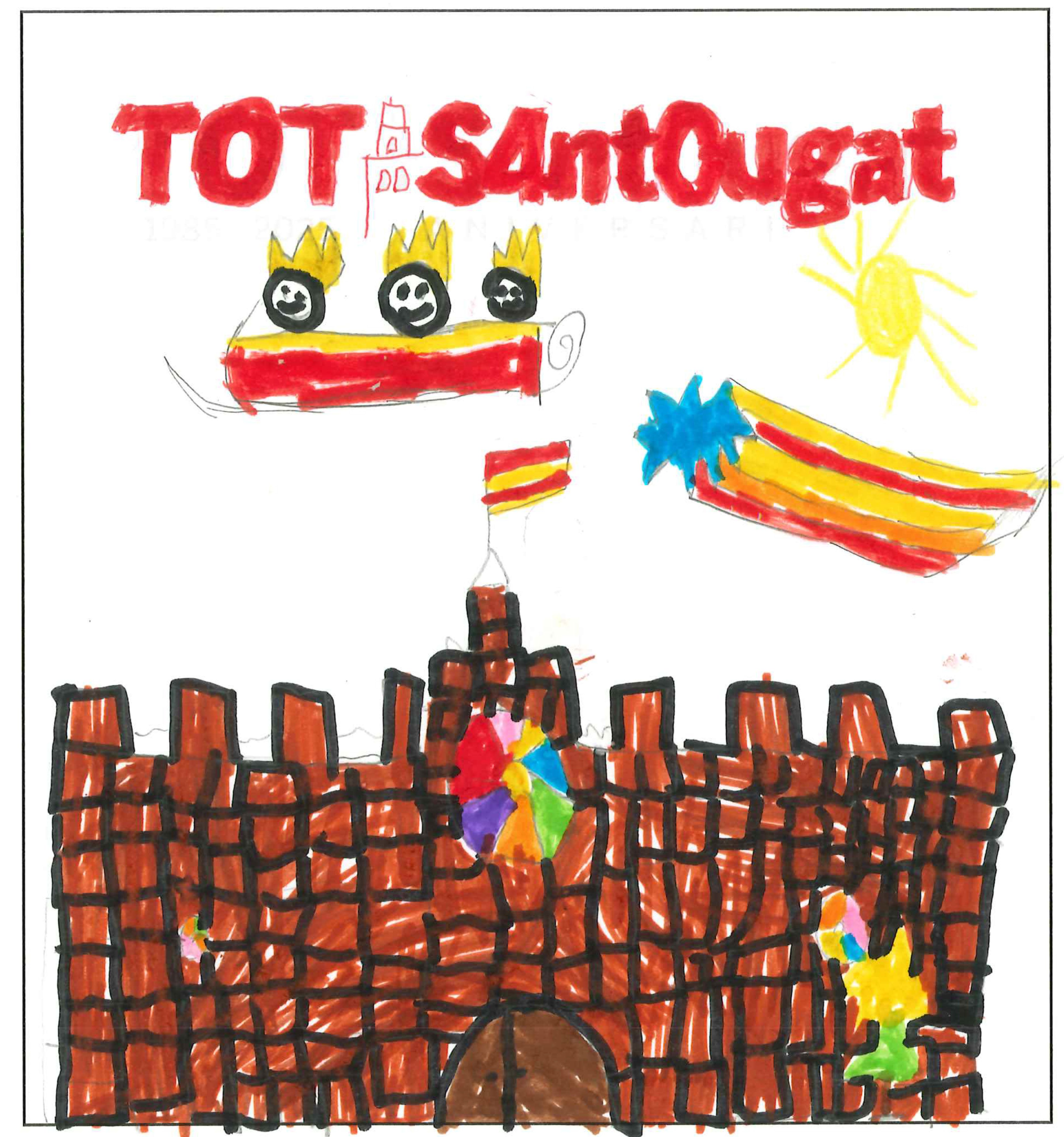 Postal de l’Escola Jaume Ferran i Clua del concurs del TOT Sant Cugat