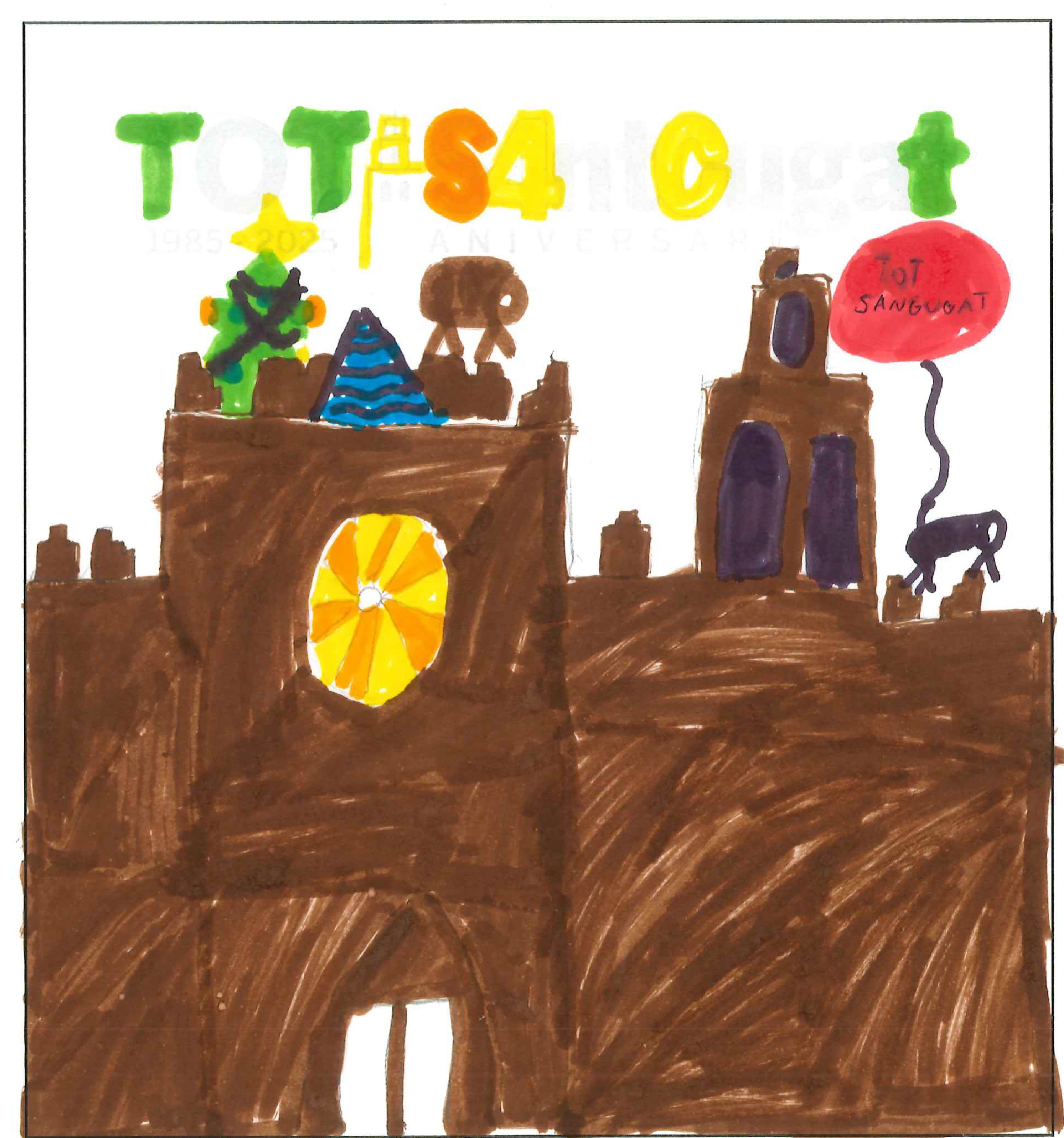 Postal de l’Escola Jaume Ferran i Clua del concurs del TOT Sant Cugat