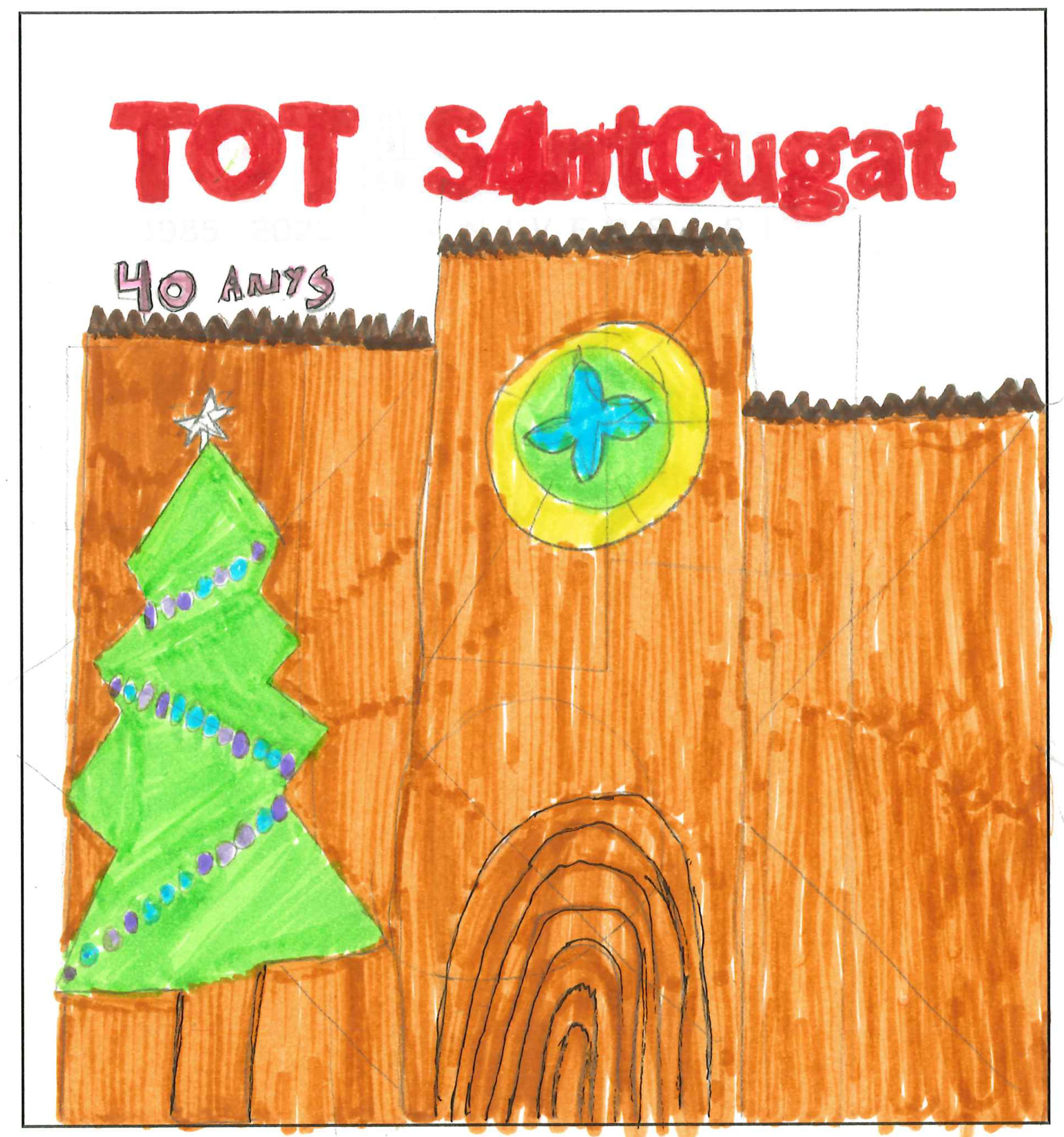 Postal de l’Escola Jaume Ferran i Clua del concurs del TOT Sant Cugat