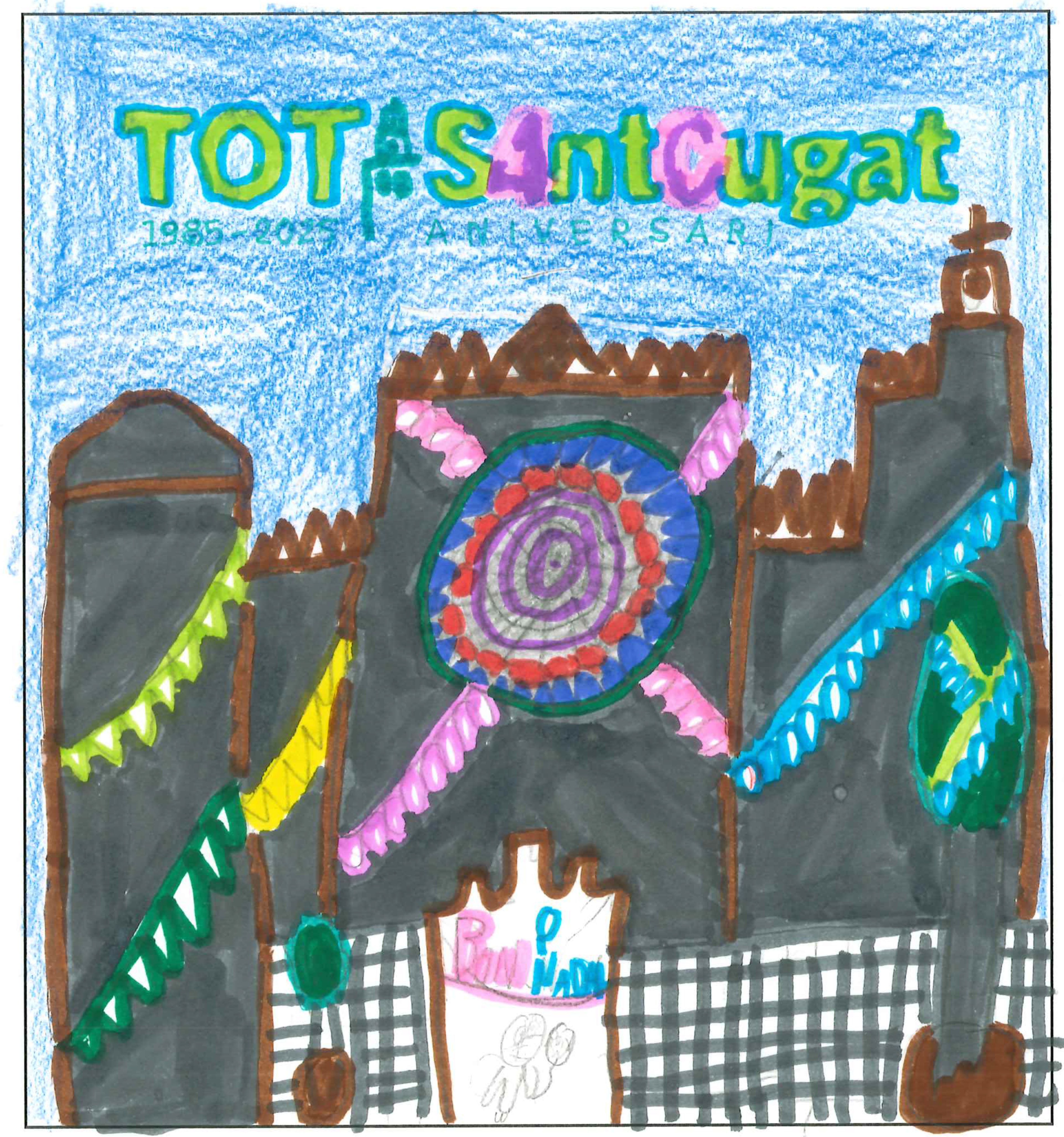 Postal de l’Escola Jaume Ferran i Clua del concurs del TOT Sant Cugat