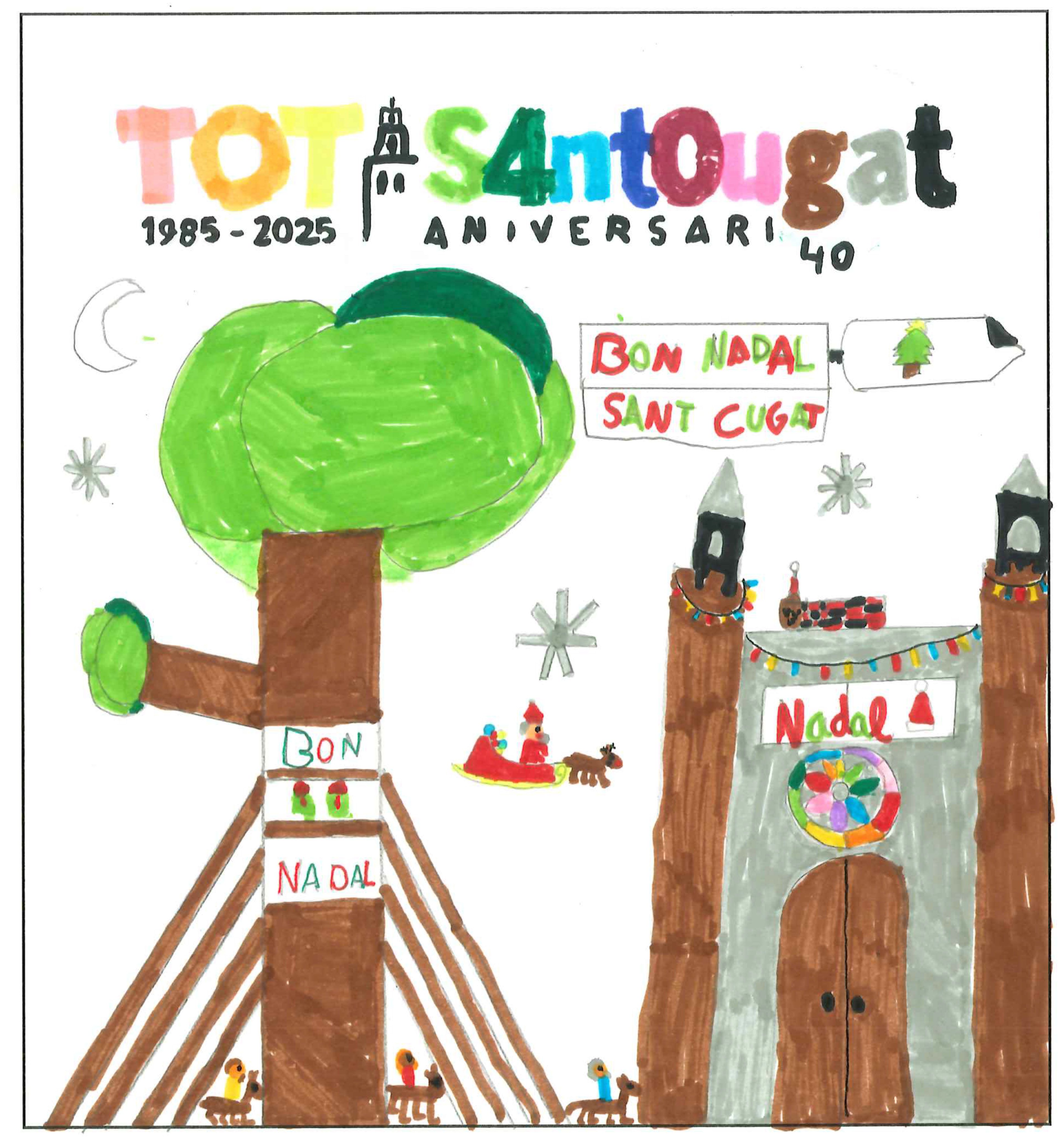 Postal de l’Escola Jaume Ferran i Clua del concurs del TOT Sant Cugat