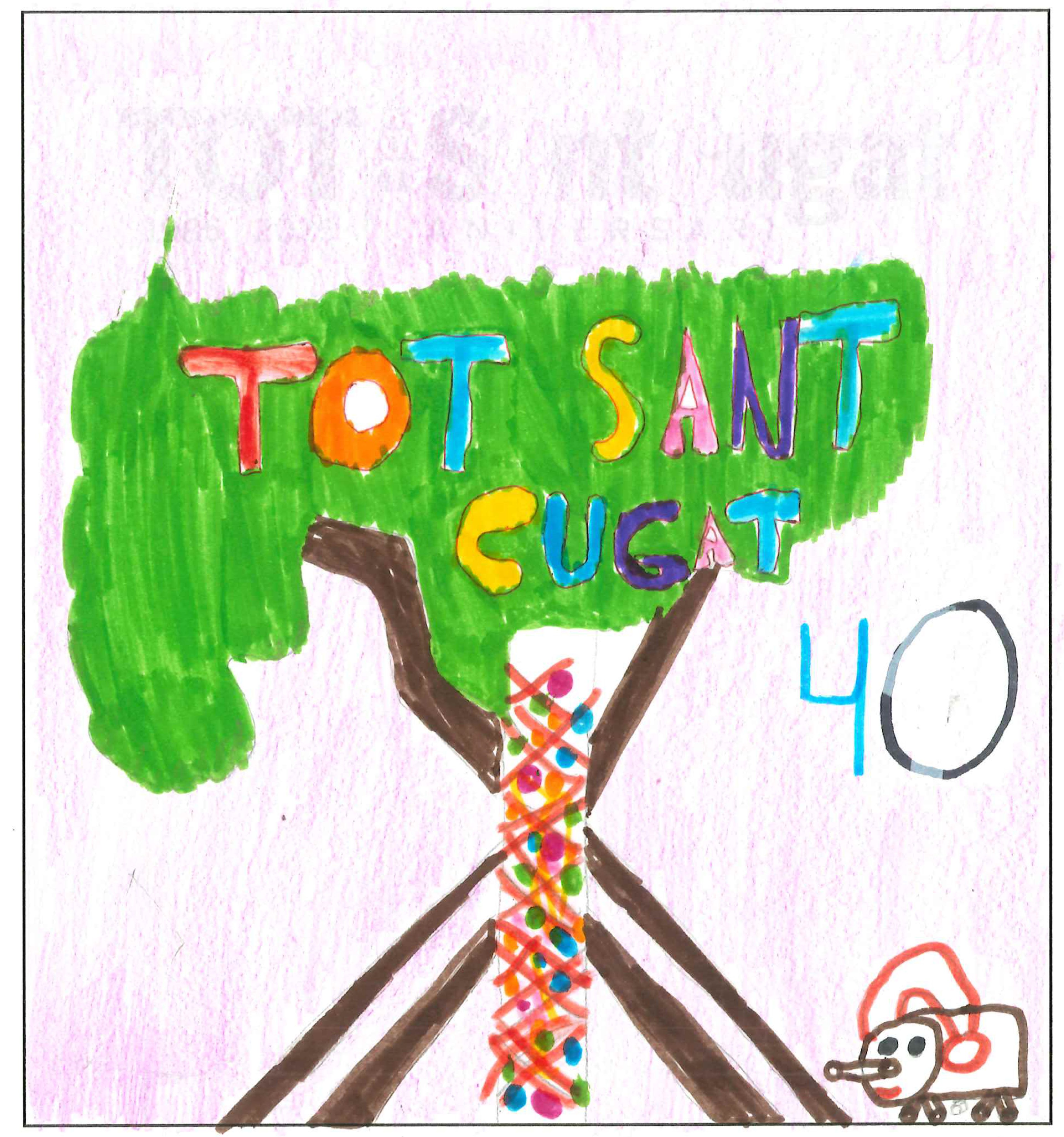 Postal de l’Escola Jaume Ferran i Clua del concurs del TOT Sant Cugat