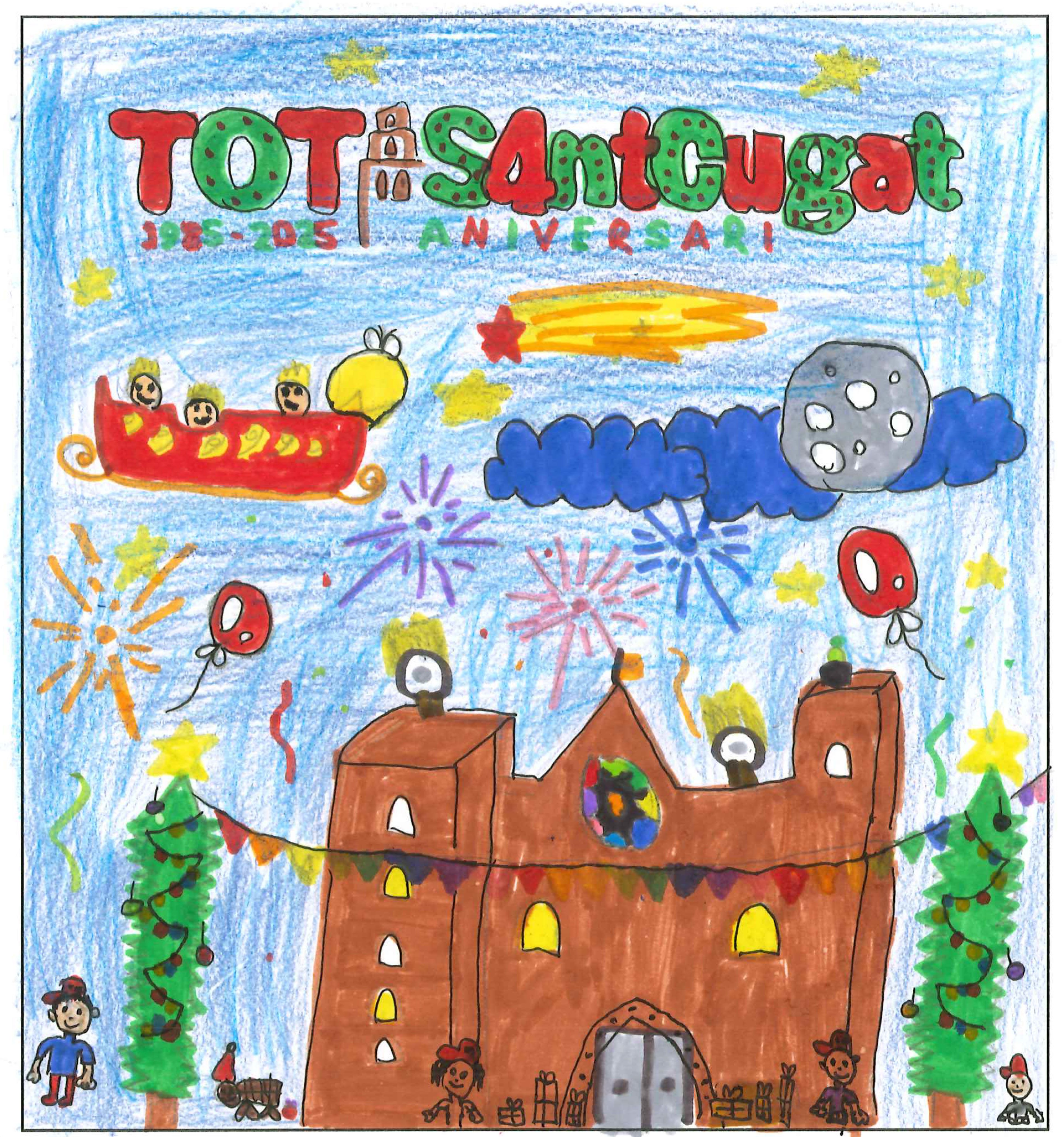 Postal de l’Escola Jaume Ferran i Clua del concurs del TOT Sant Cugat