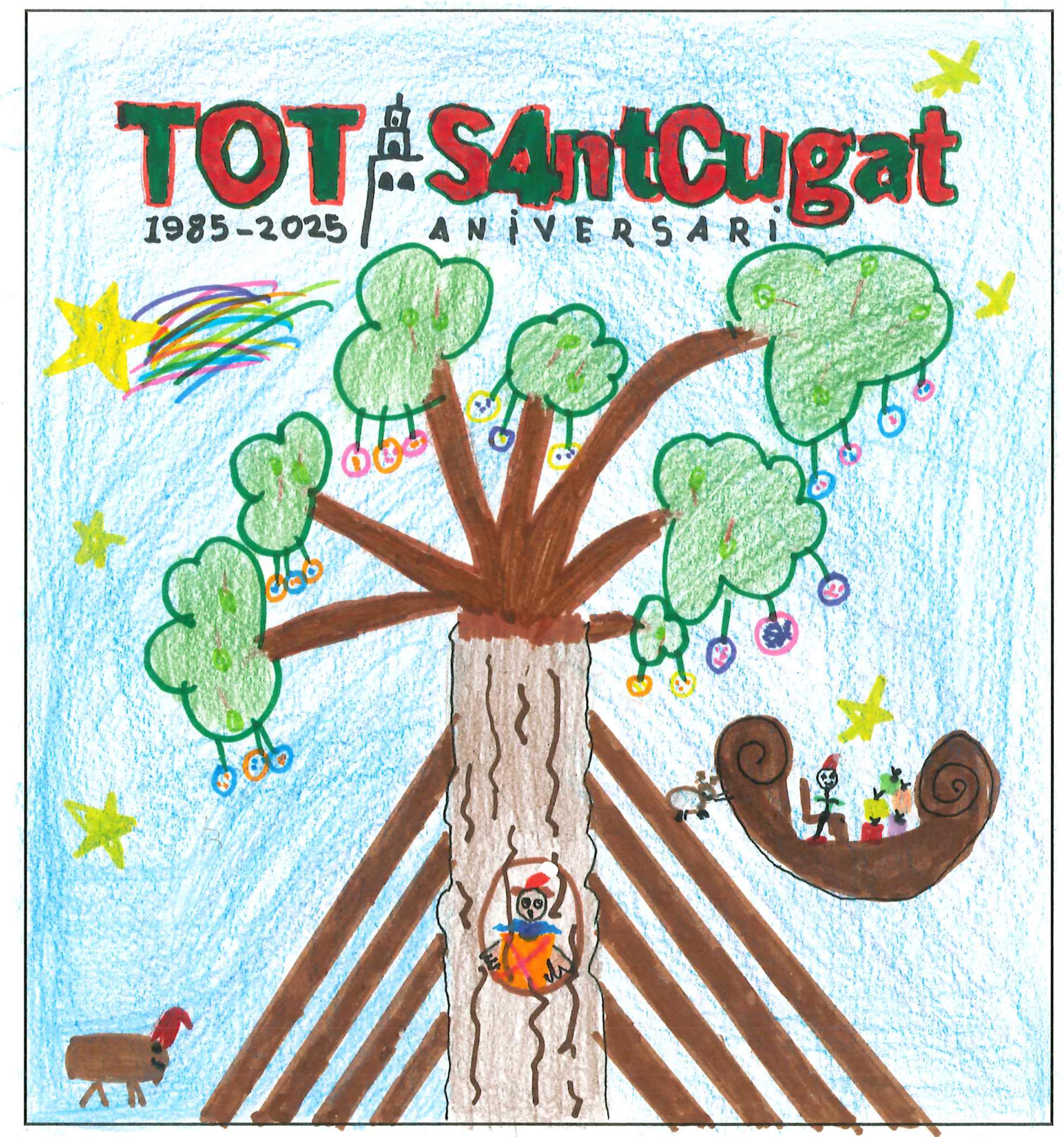 Postal de l’Escola Jaume Ferran i Clua del concurs del TOT Sant Cugat