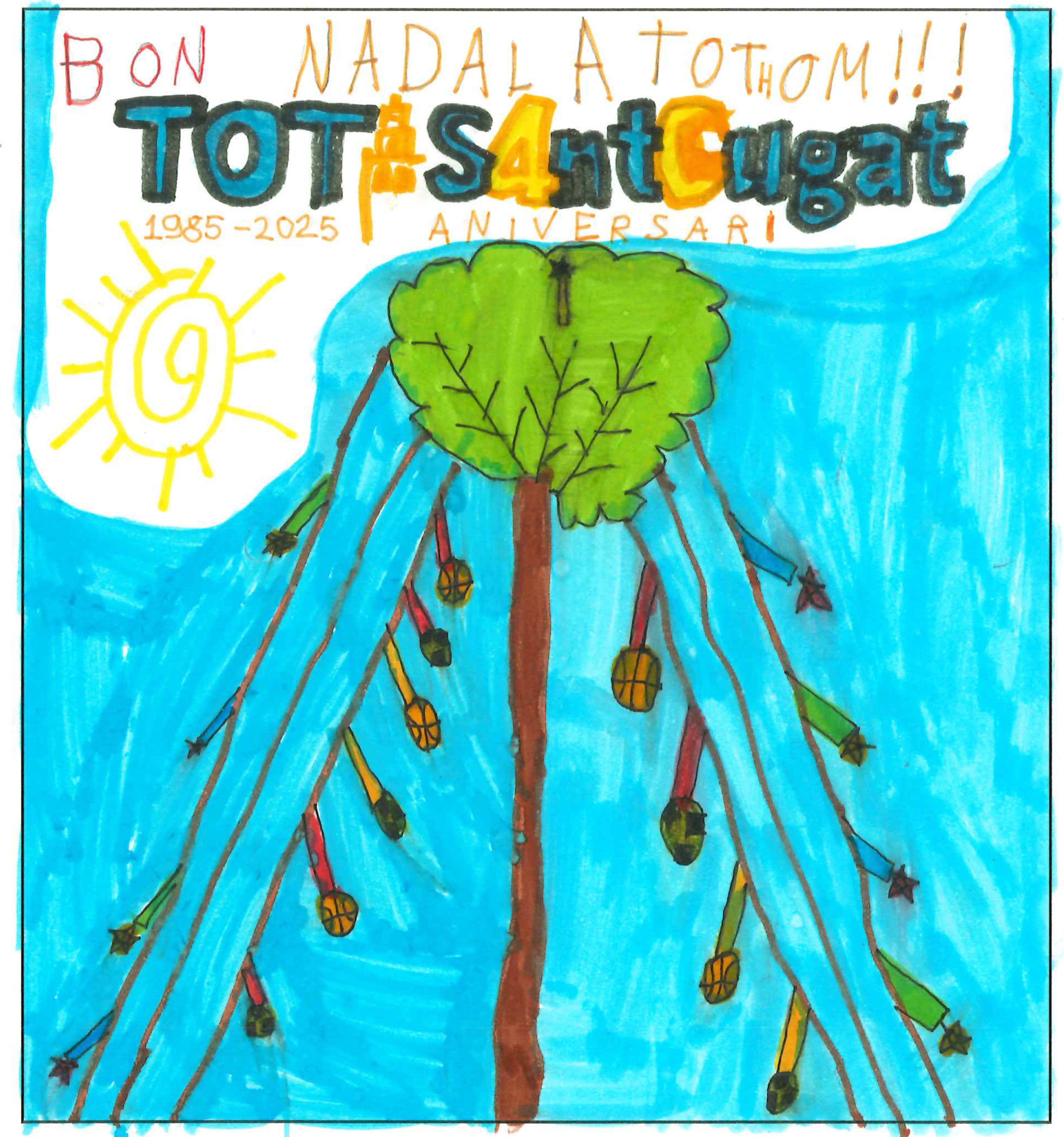 Postal de l’Escola Jaume Ferran i Clua del concurs del TOT Sant Cugat