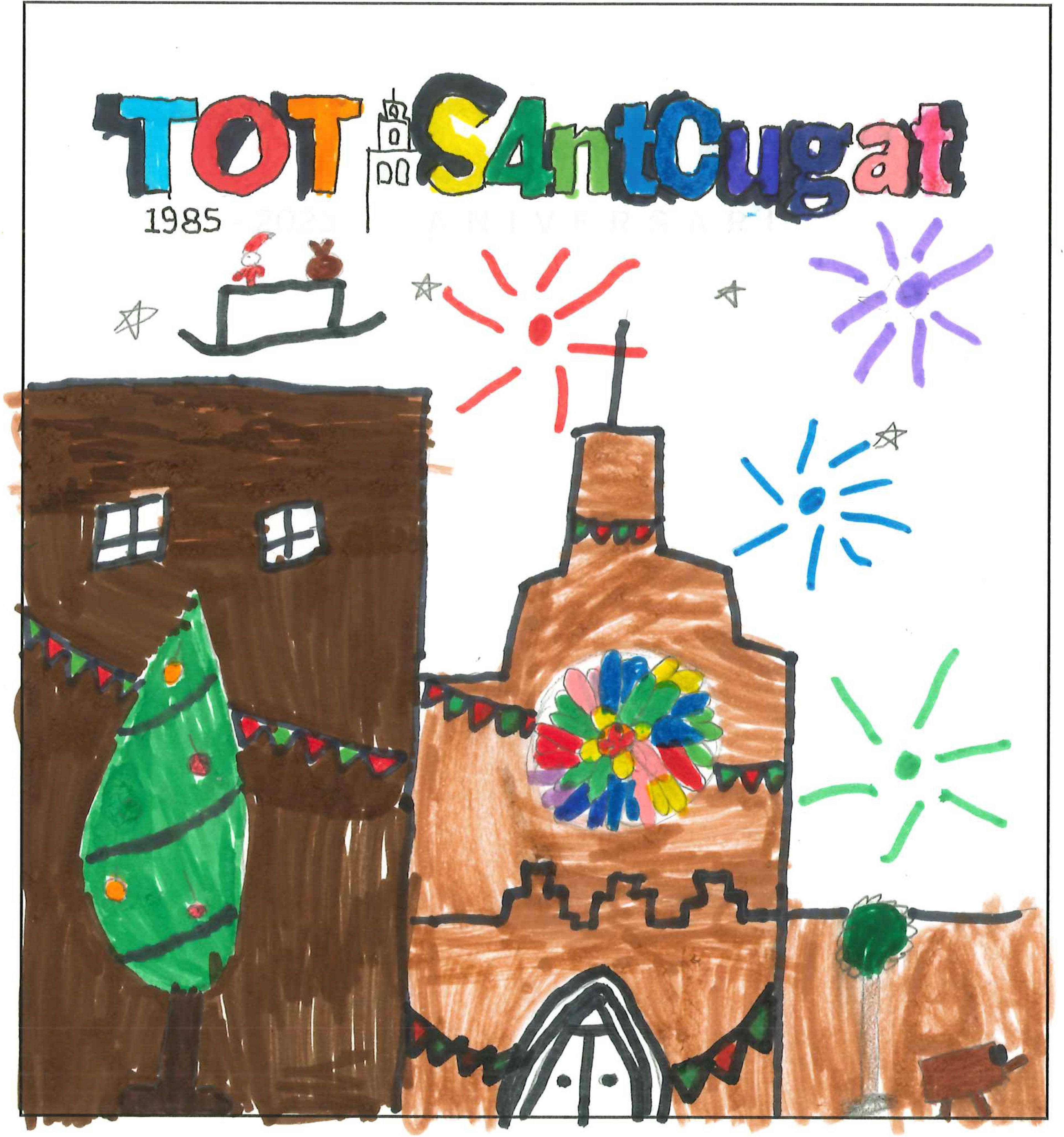 Postal de l’Escola Jaume Ferran i Clua del concurs del TOT Sant Cugat