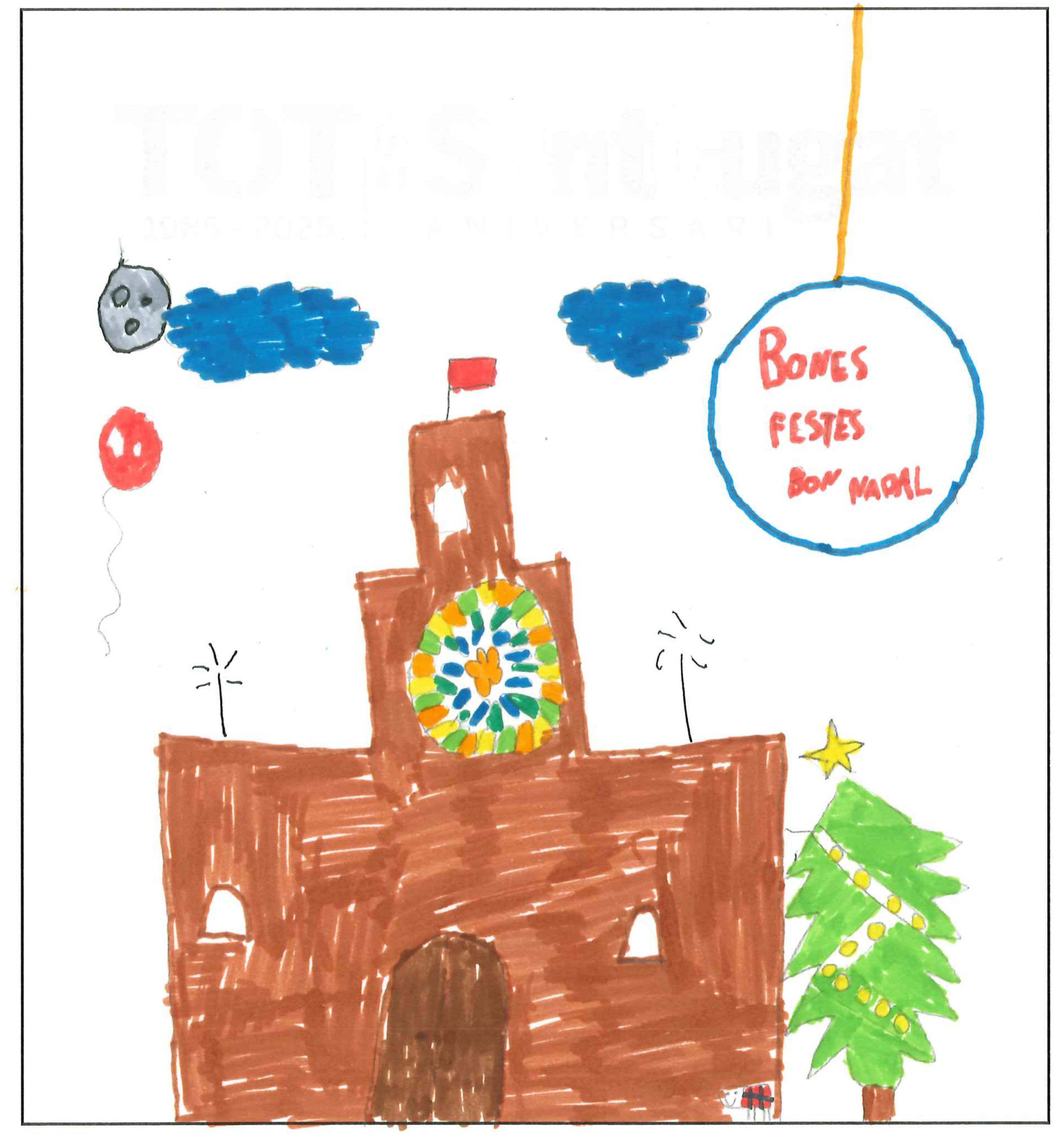 Postal de l’Escola Jaume Ferran i Clua del concurs del TOT Sant Cugat