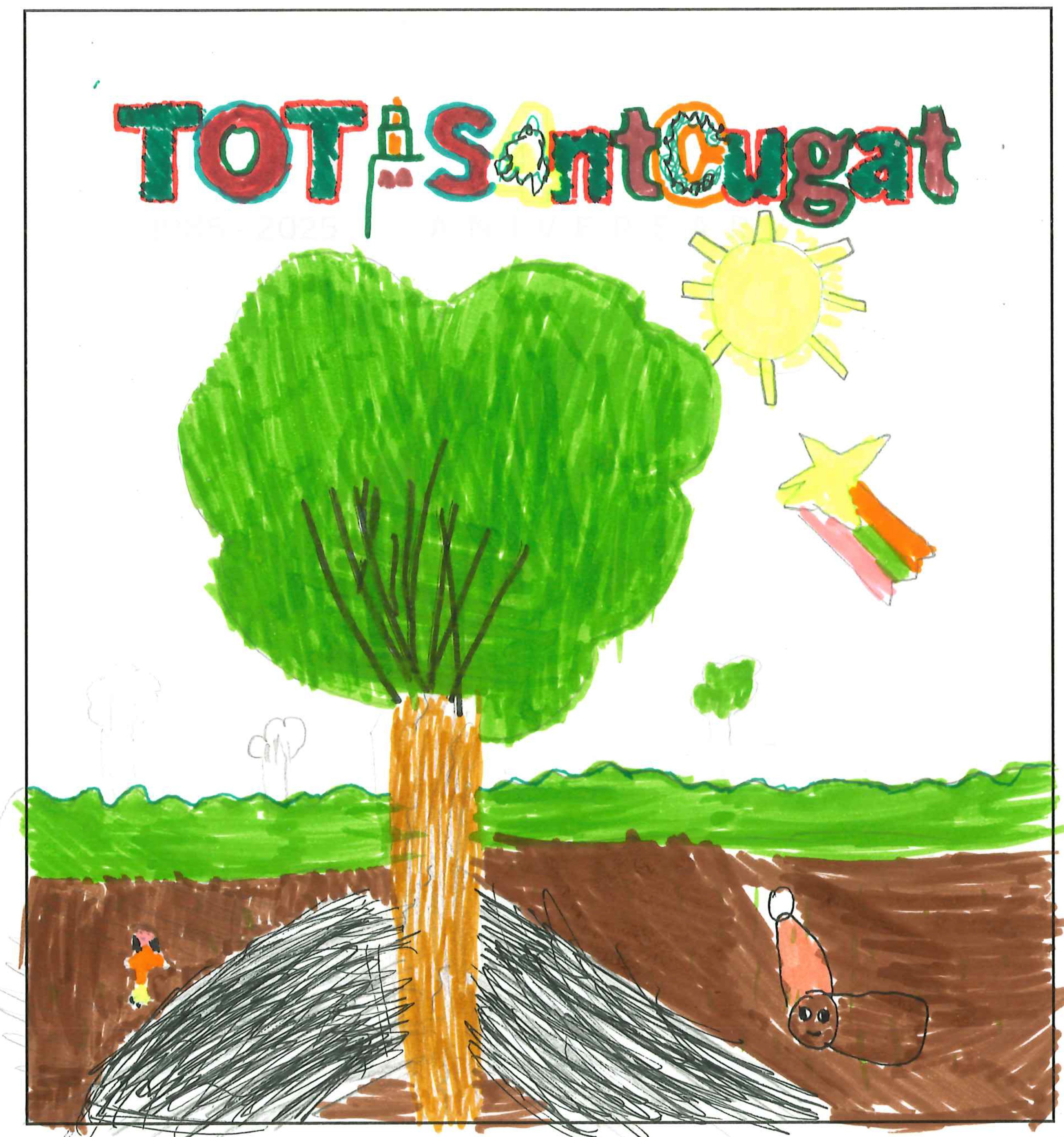 Postal de l’Escola Jaume Ferran i Clua del concurs del TOT Sant Cugat