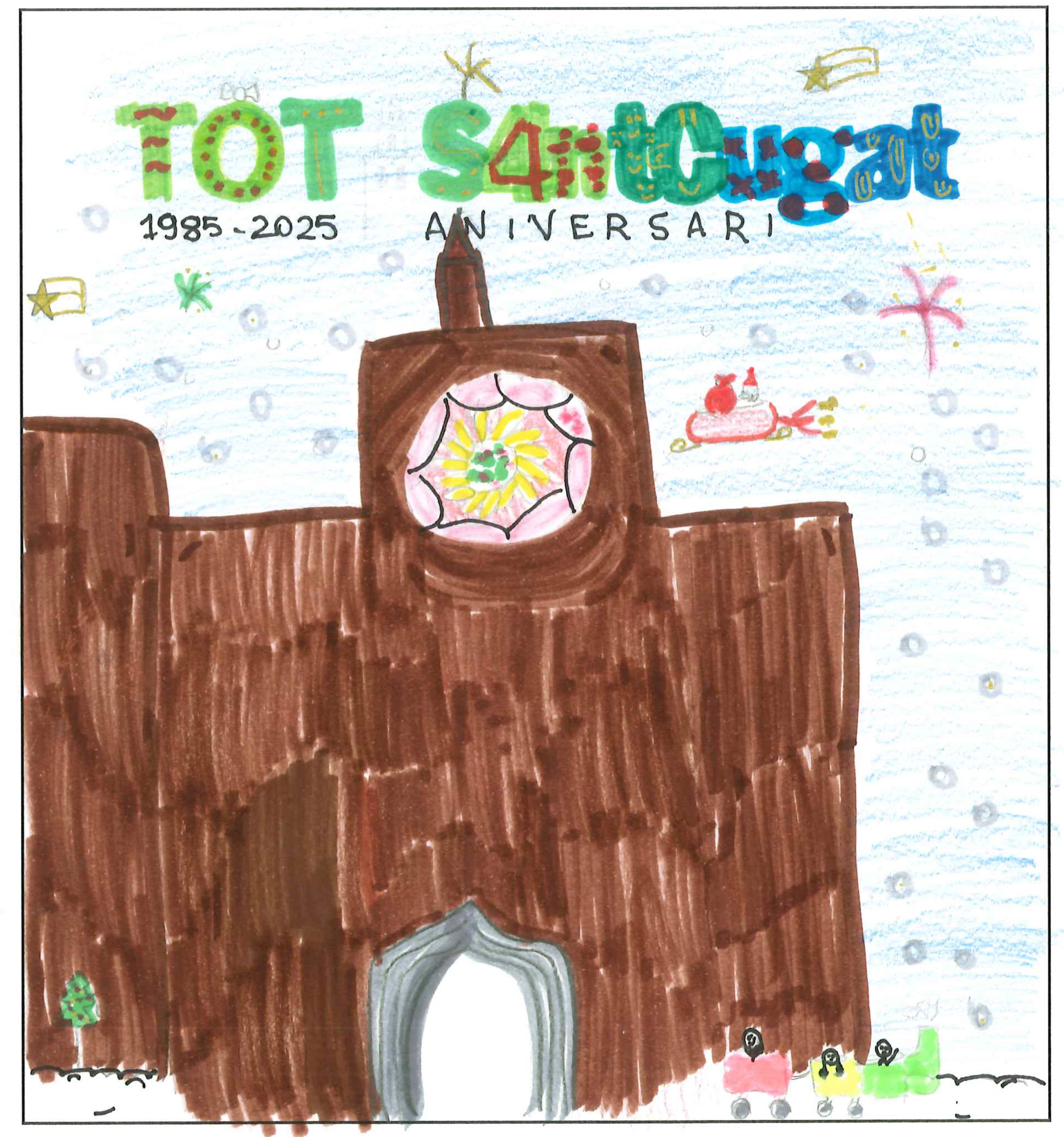 Postal de l’Escola Jaume Ferran i Clua del concurs del TOT Sant Cugat