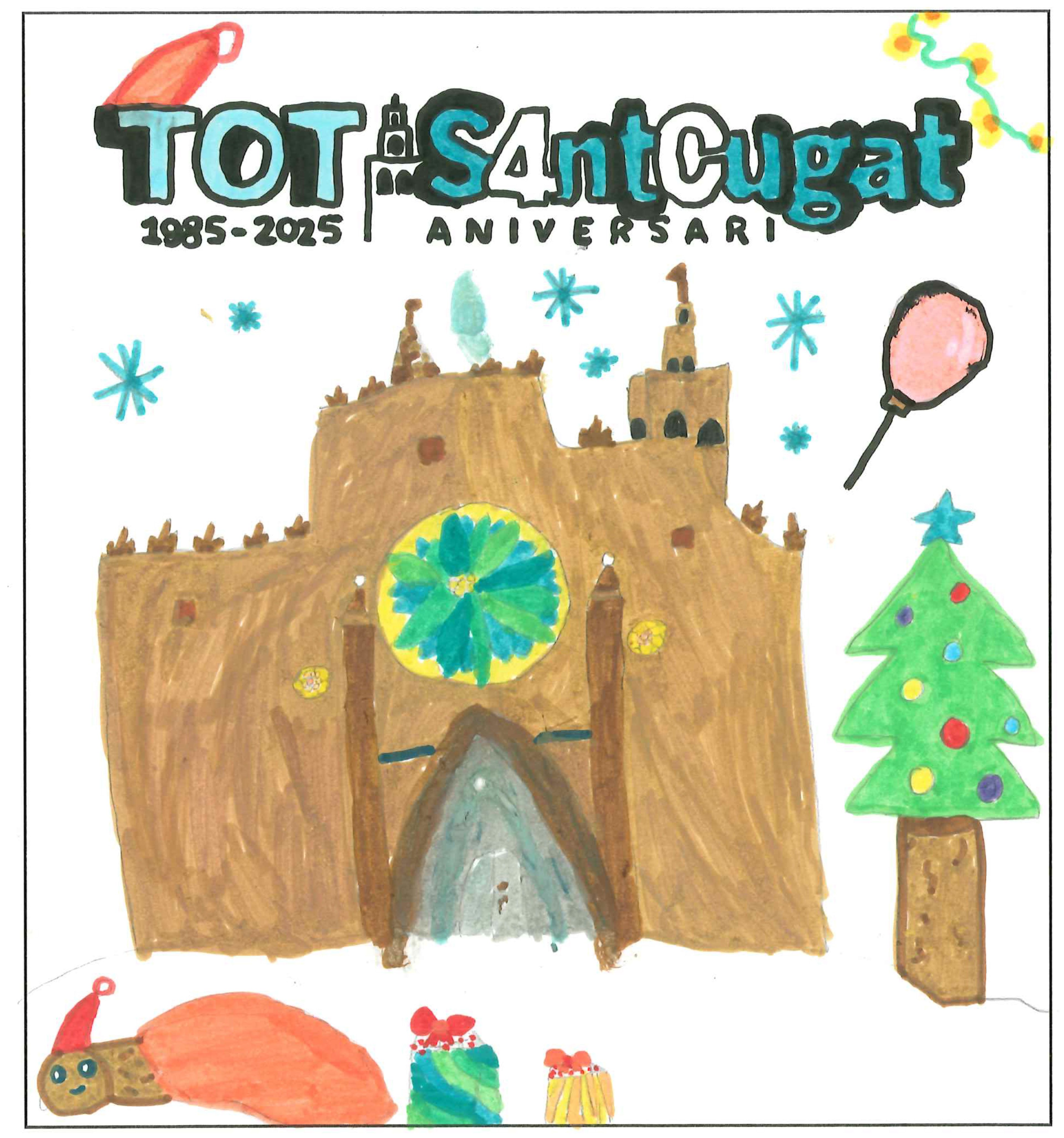 Postal de l’Escola Jaume Ferran i Clua del concurs del TOT Sant Cugat