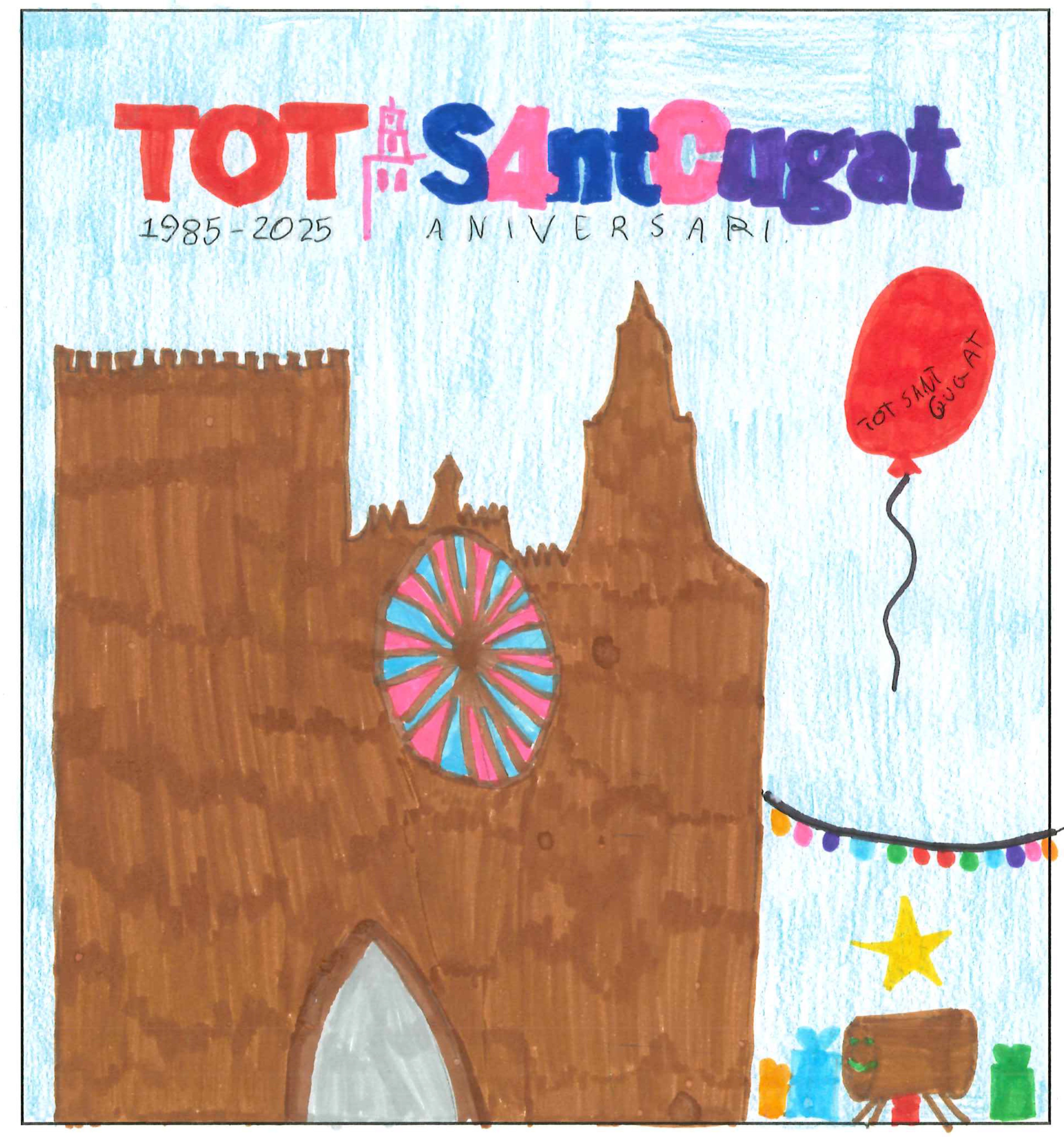 Postal de l’Escola Jaume Ferran i Clua del concurs del TOT Sant Cugat