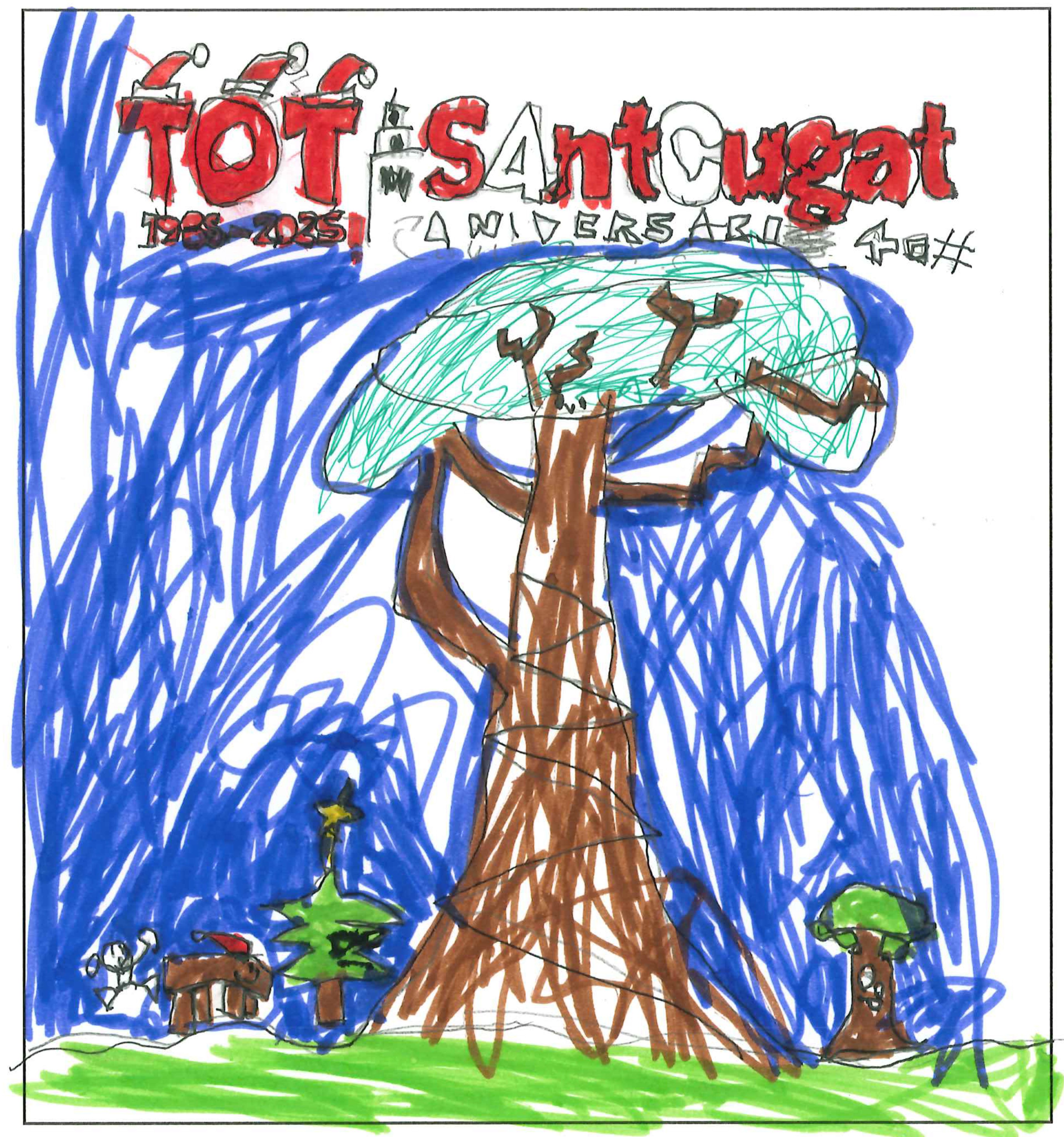 Postal de l’Escola Jaume Ferran i Clua del concurs del TOT Sant Cugat