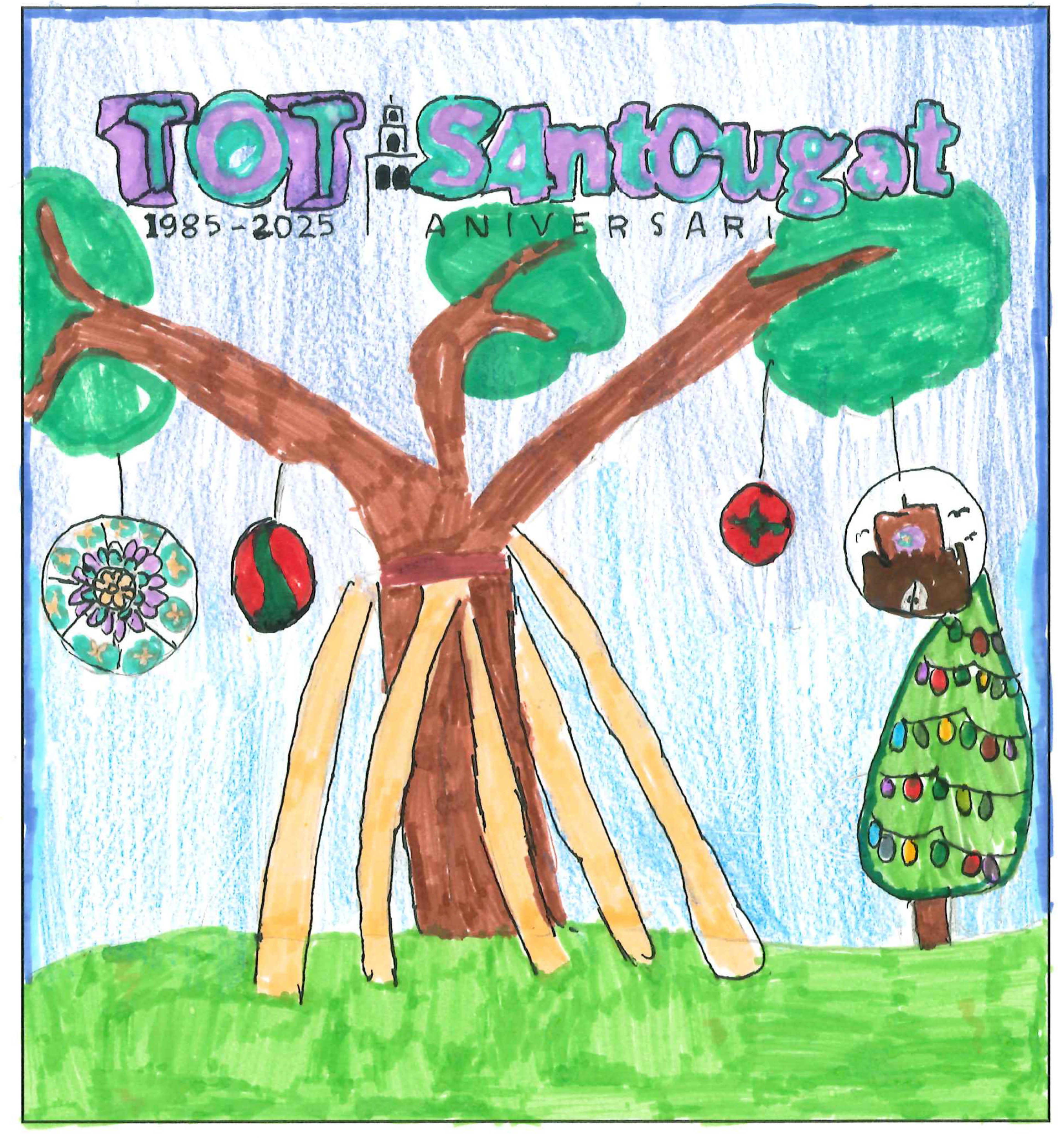 Postal de l’Escola Jaume Ferran i Clua del concurs del TOT Sant Cugat