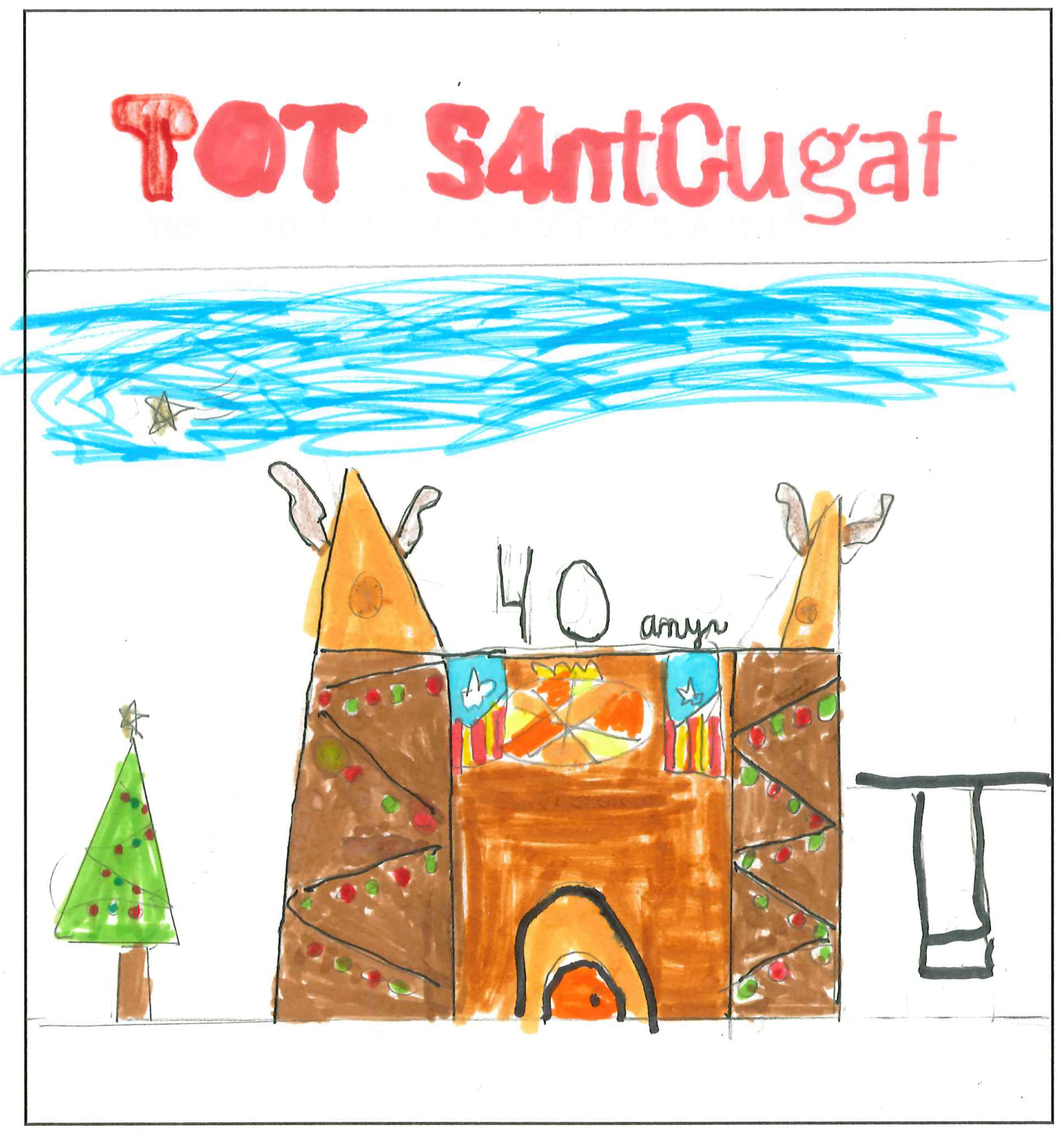 Postal de l’Escola Jaume Ferran i Clua del concurs del TOT Sant Cugat